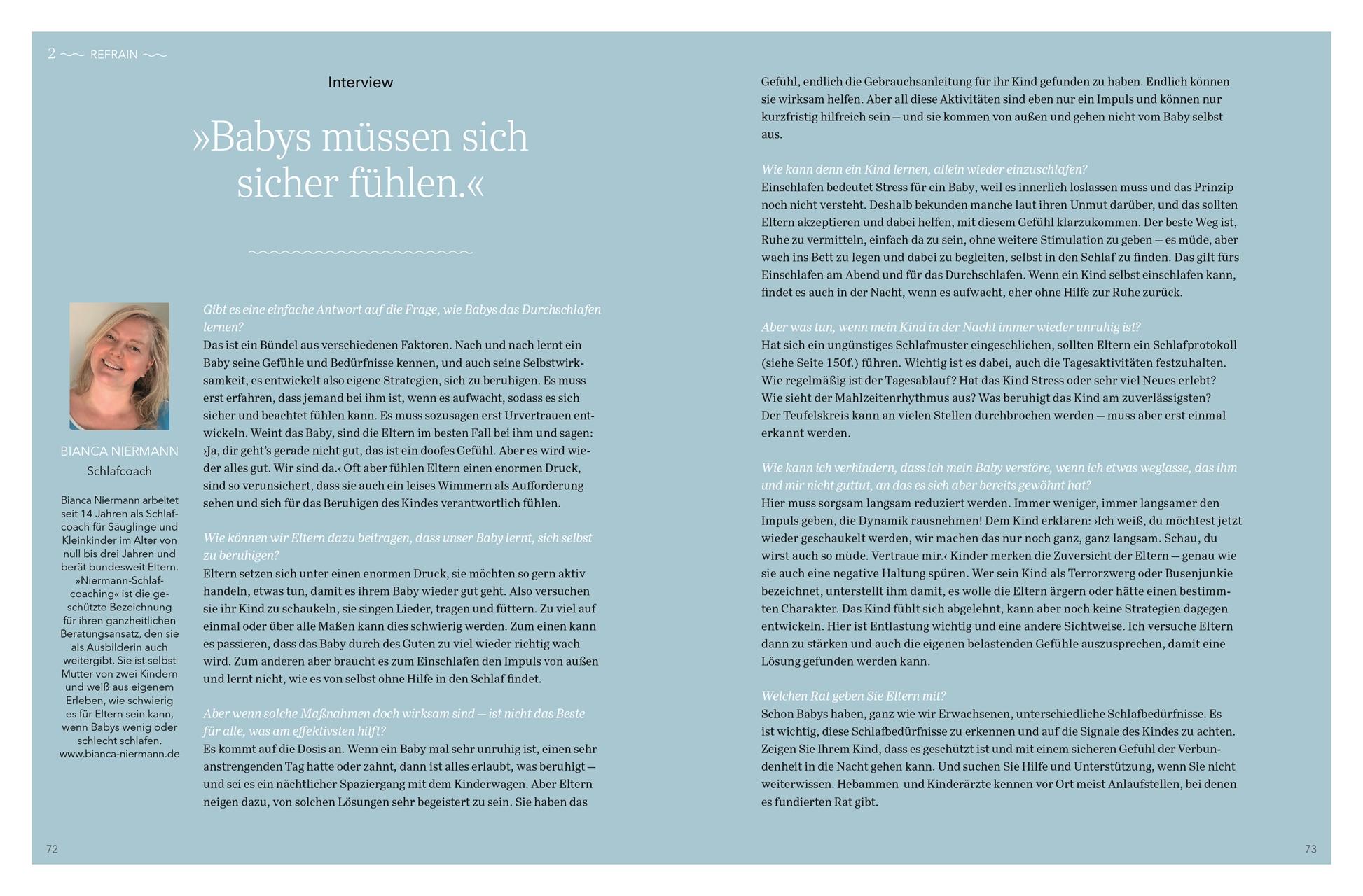 Beispielinhalt (Bild) ELTERN-Ratgeber. Schlaf, mein Baby, schlaf