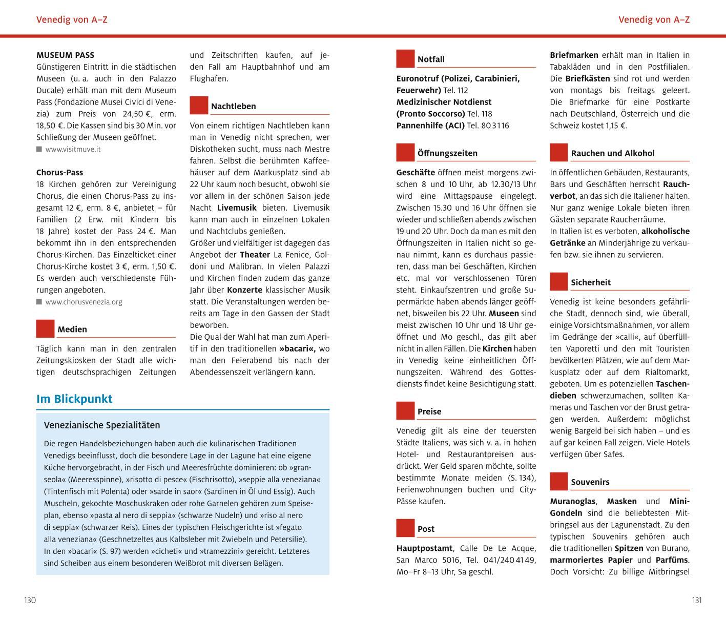Beispielinhalt (Bild) ADAC Reiseführer Venedig