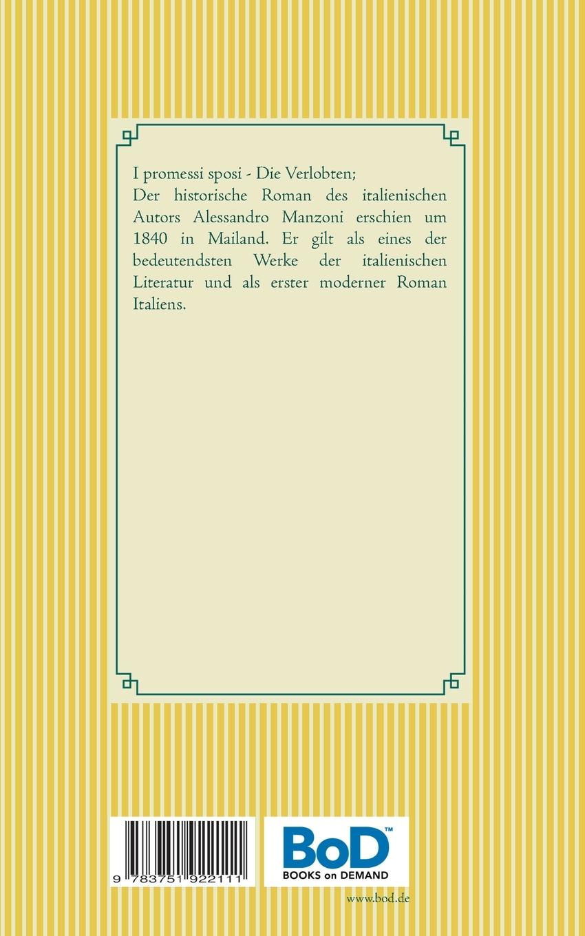 Rückseitencover Die Verlobten