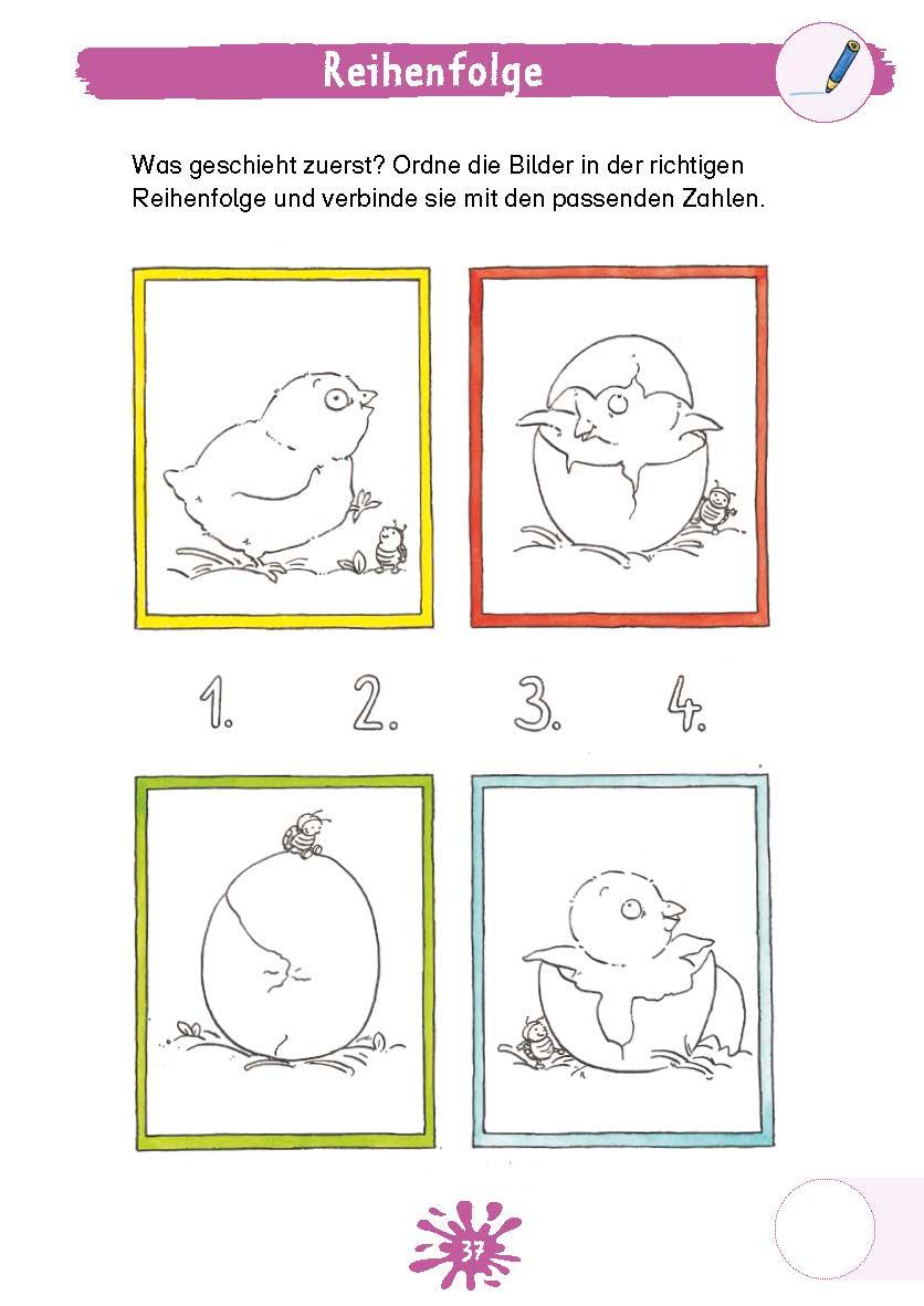 Beispielinhalt (Bild) Mein neues großes Vorschulbuch mit Rabe Linus