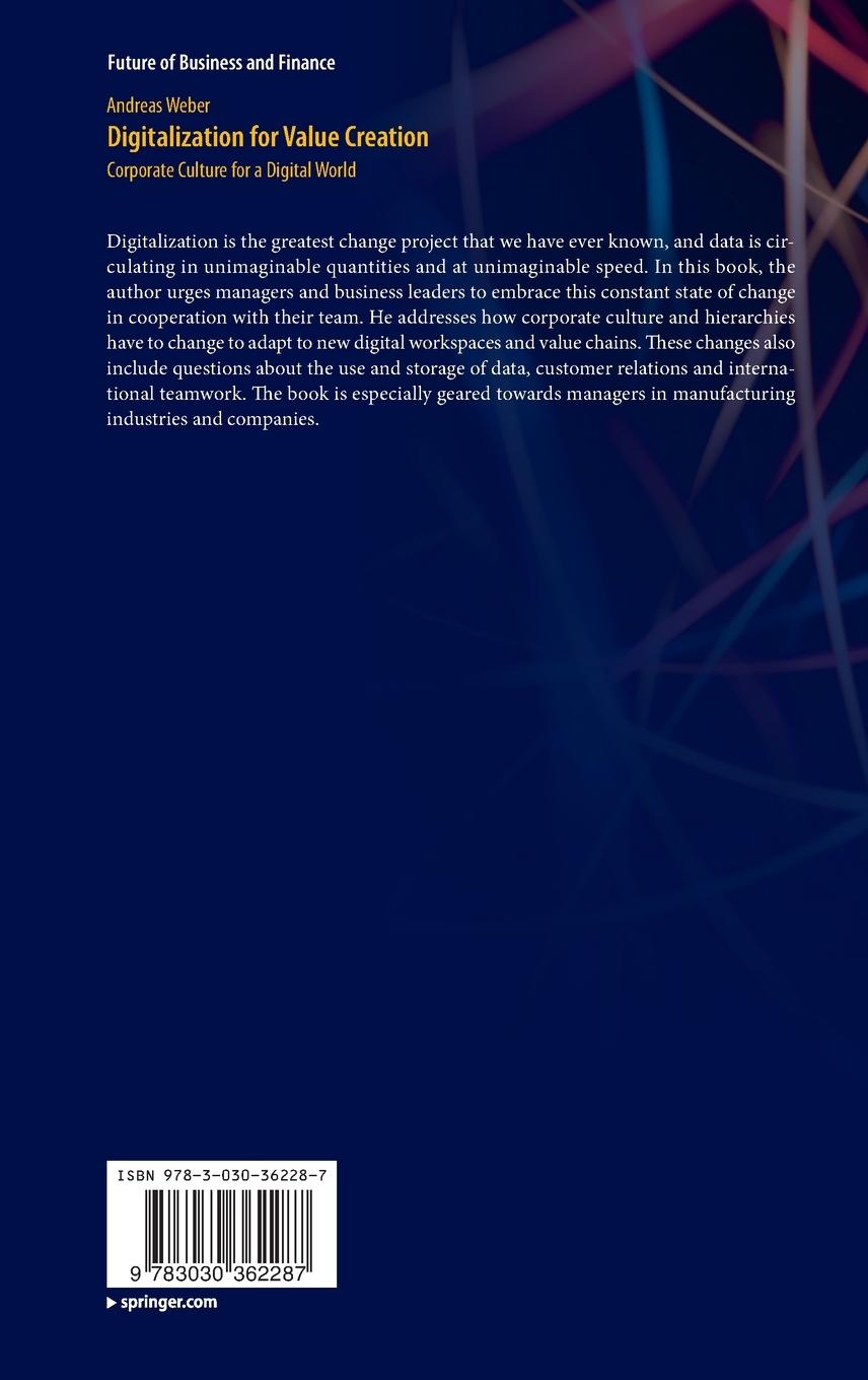 Rückseitencover Digitalization for Value Creation