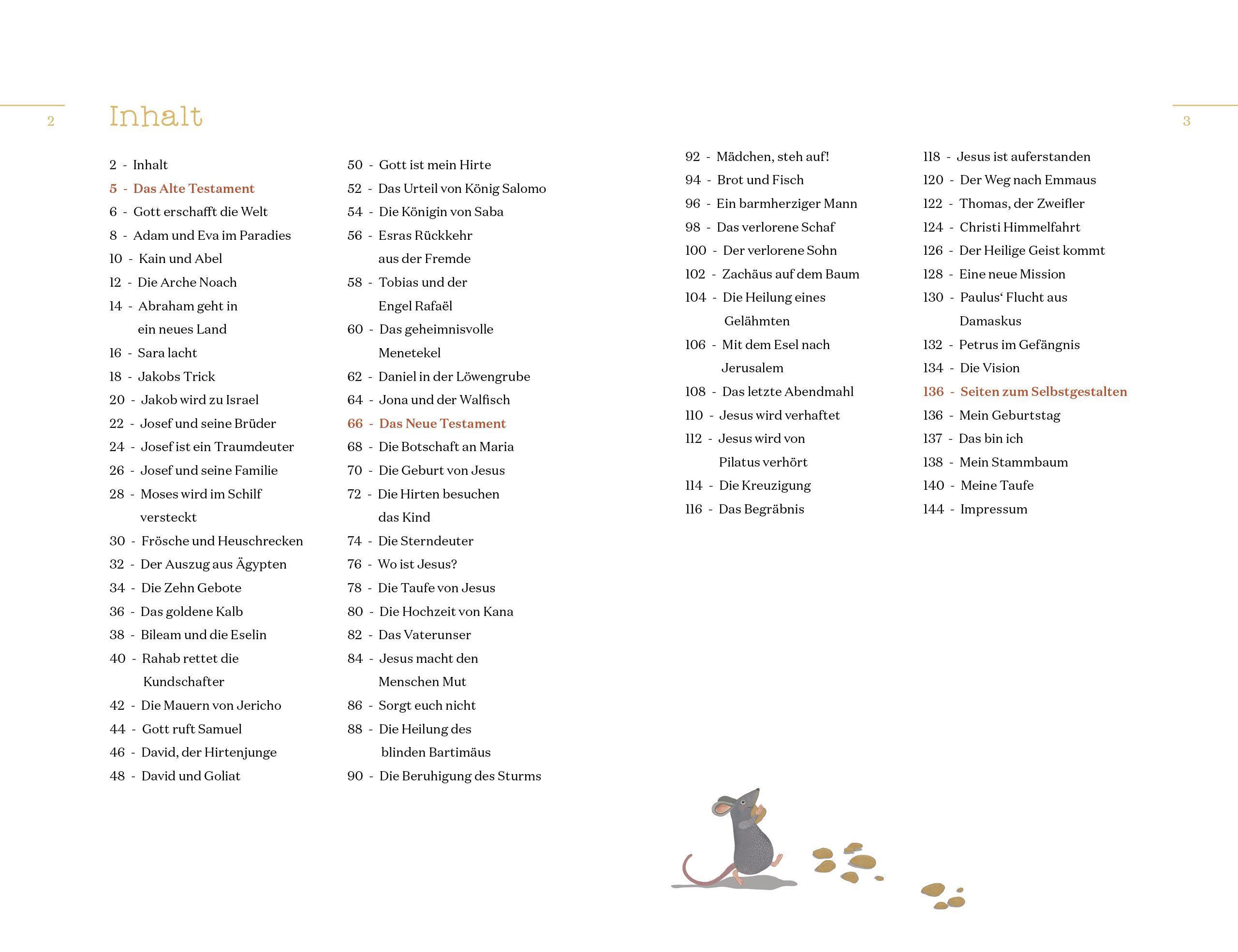 Beispielinhalt (Bild) Meine Taufbibel