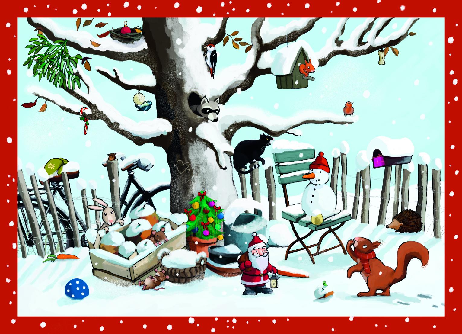 Vorderes Coverbild Eichhörnchens Winterwelt Adventskalender