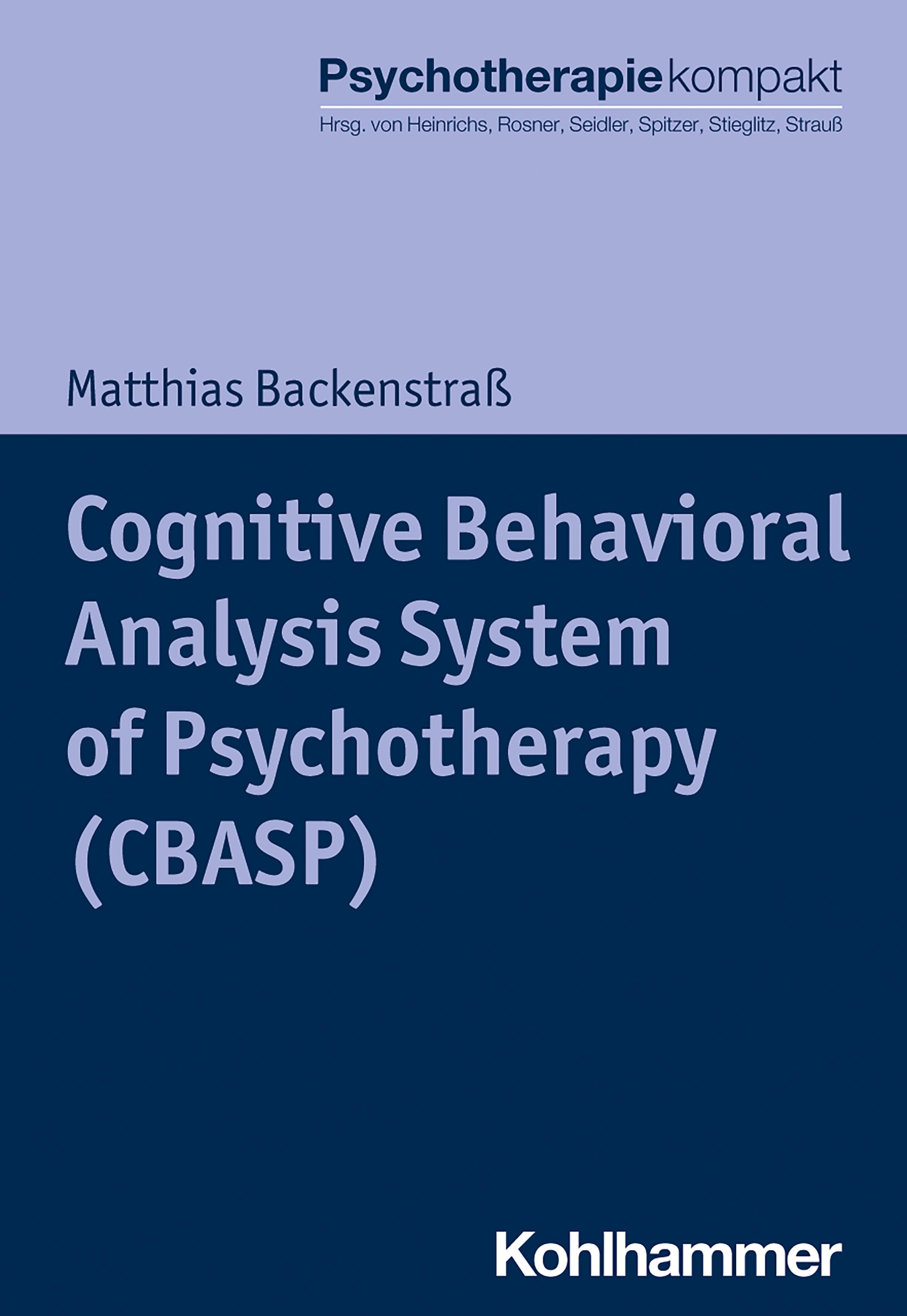 Vorderes Coverbild Cognitive Behavioral Analysis System of Psychotherapy (CBASP)