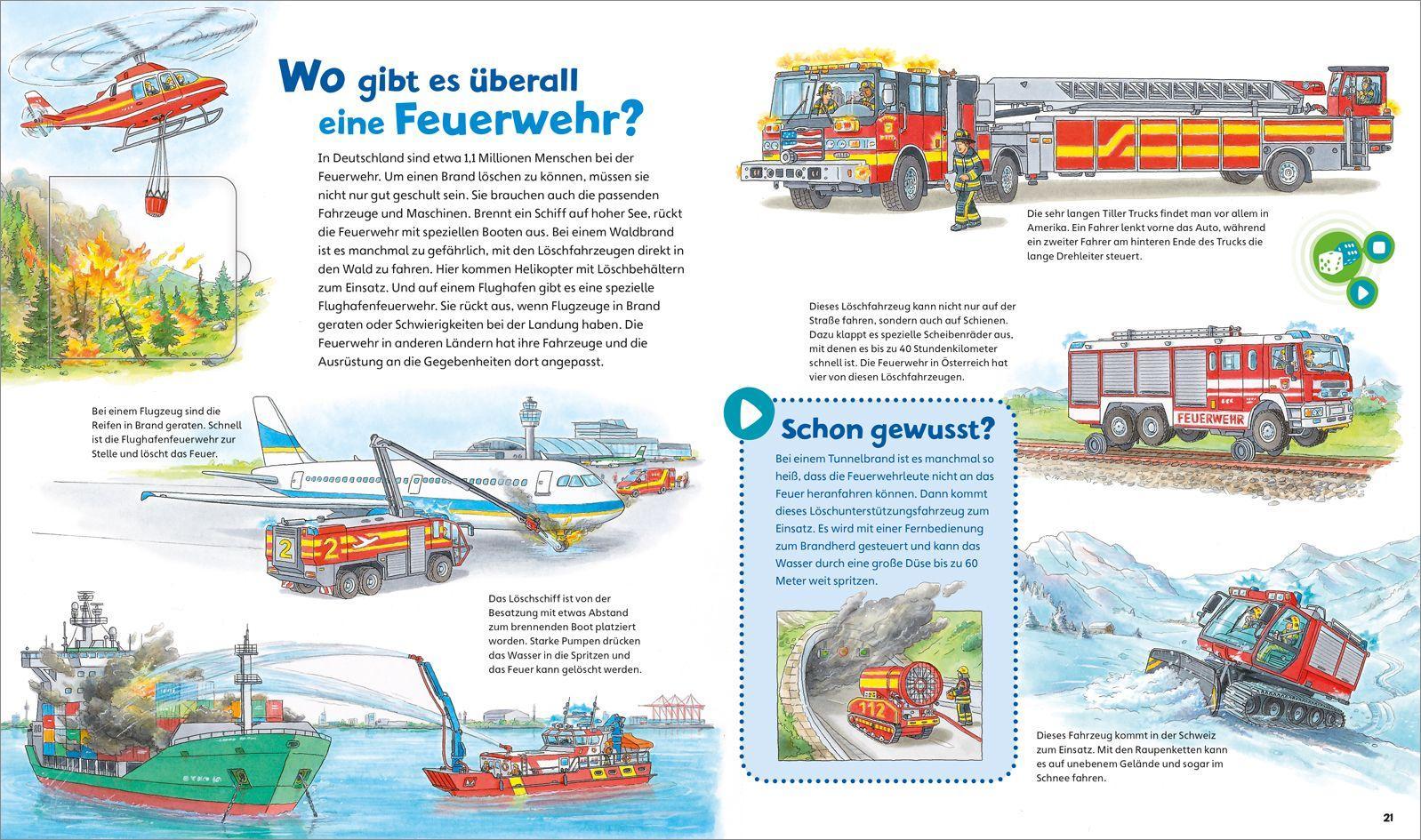 Beispielinhalt (Bild) BOOKii® WAS IST WAS Junior Im Einsatz mit der Feuerwehr!