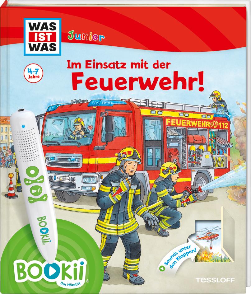 Vorderes Coverbild BOOKii® WAS IST WAS Junior Im Einsatz mit der Feuerwehr!