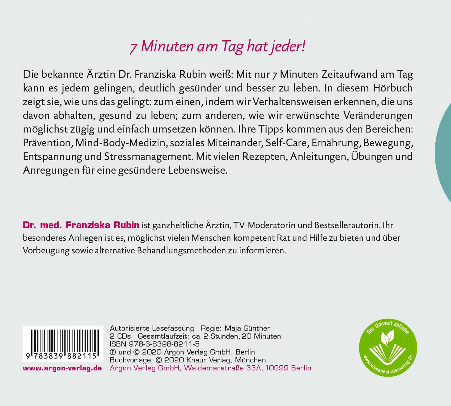 Rückseitencover 7 Minuten am Tag