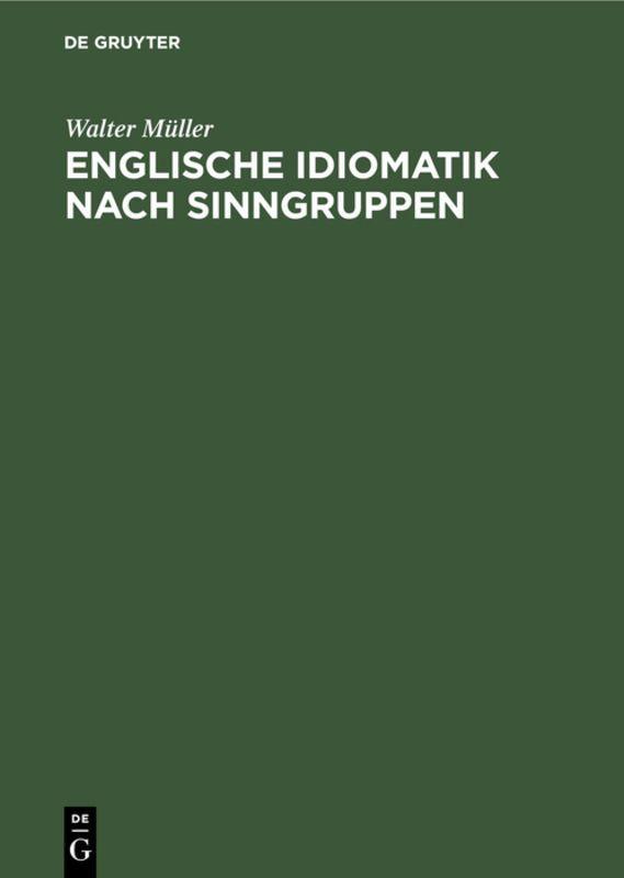Vorderes Coverbild Englische Idiomatik nach Sinngruppen