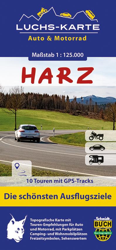 Vorderes Coverbild Luchskarte Harz  Auto & Motorrad 1 : 125 000
