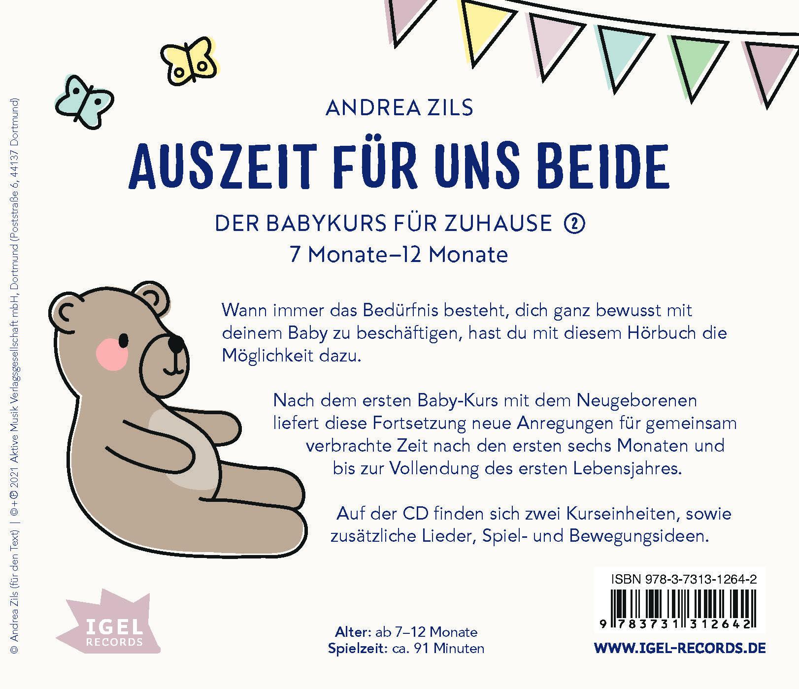 Rückseitencover Kids in Balance. Auszeit für uns beide. 7 Monate - 12 Monate