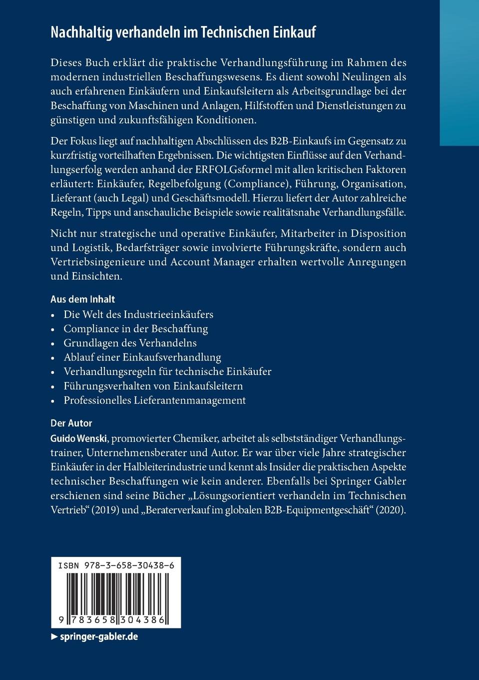 Rückseitencover Nachhaltig verhandeln im Technischen Einkauf