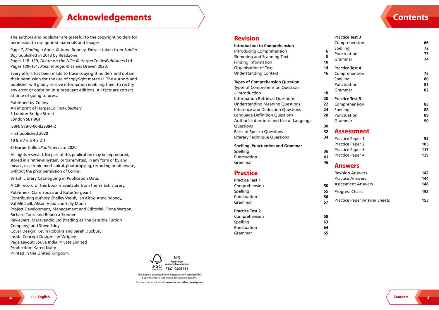 Beispielinhalt (Bild) 11+ English Complete Revision, Practice & Assessment for GL