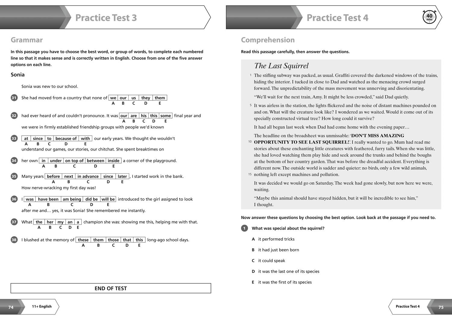 Beispielinhalt (Bild) 11+ English Complete Revision, Practice & Assessment for GL
