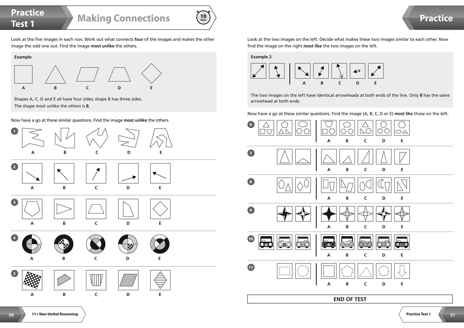 Beispielinhalt (Bild) 11+ Non-Verbal Reasoning Complete Revision, Practice & Assessment for GL