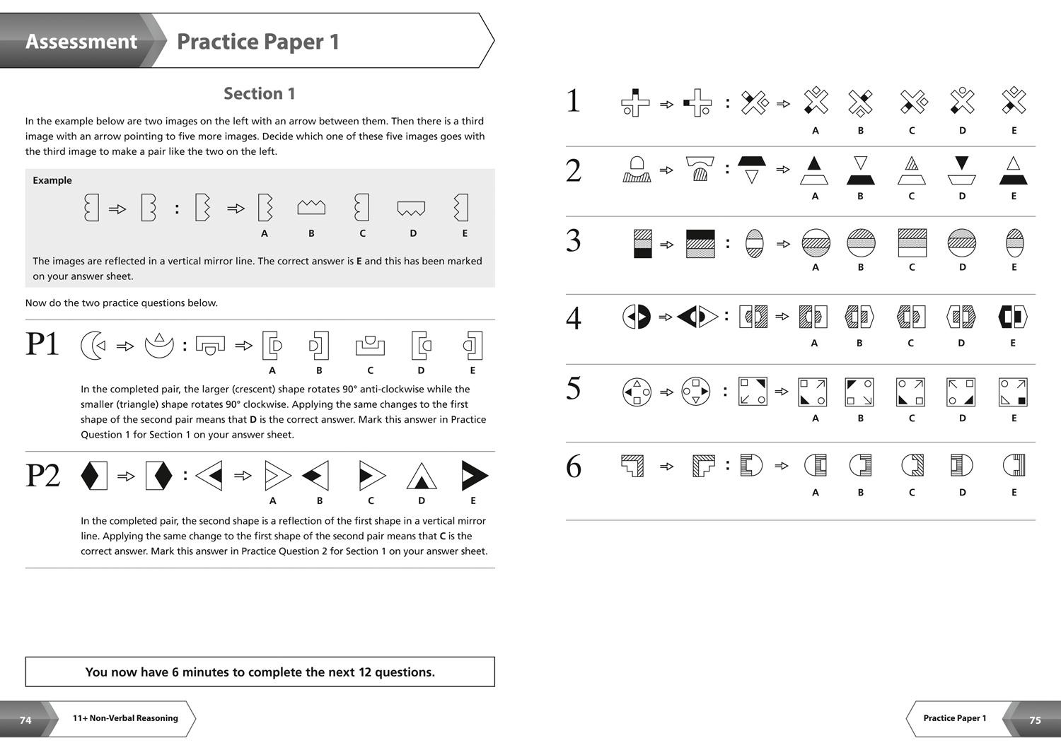 Beispielinhalt (Bild) 11+ Non-Verbal Reasoning Complete Revision, Practice & Assessment for GL