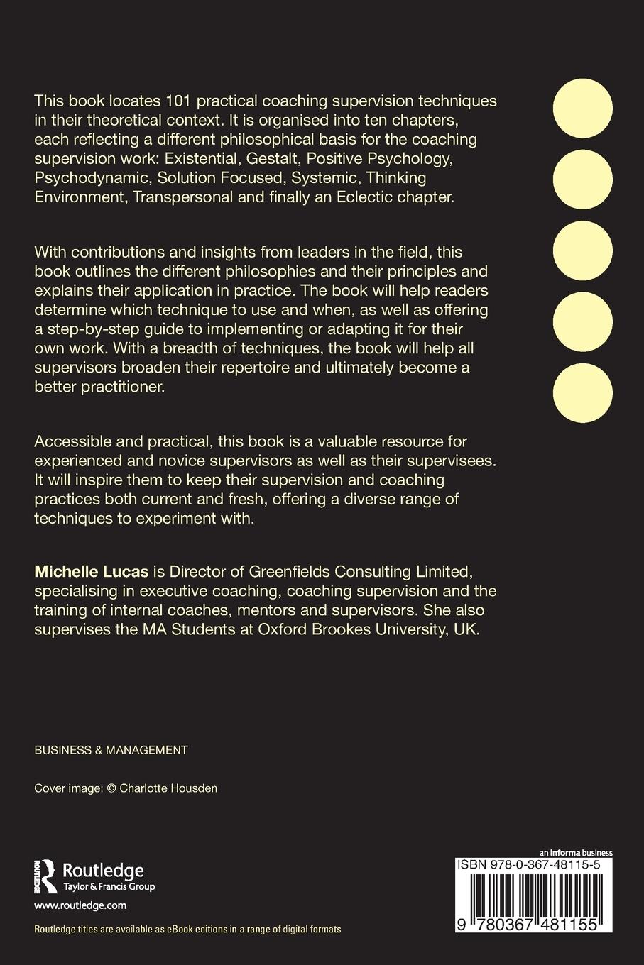 Rückseitencover 101 Coaching Supervision Techniques, Approaches, Enquiries and Experiments