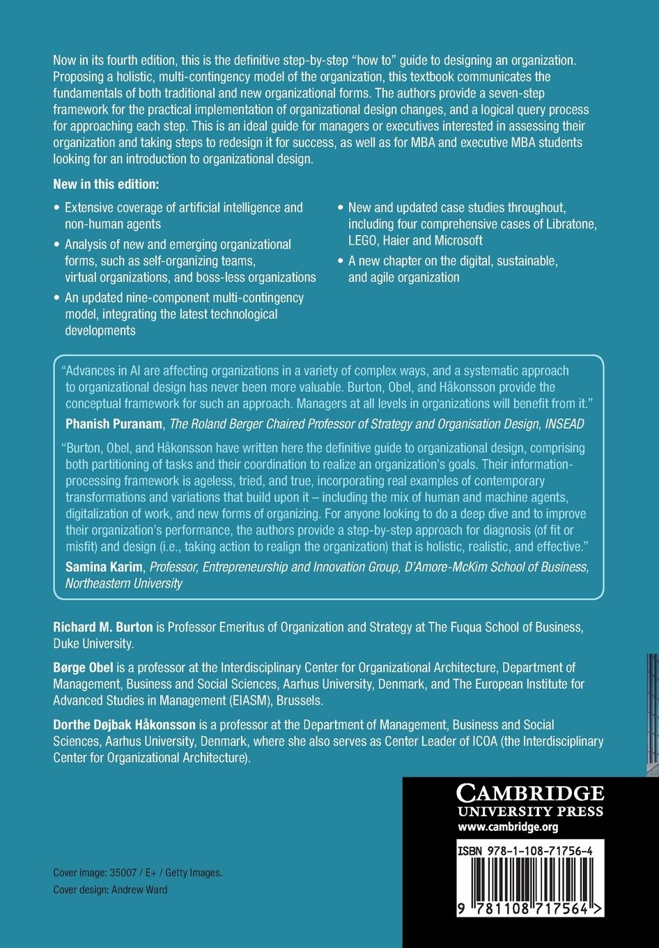 Rückseitencover Organizational Design