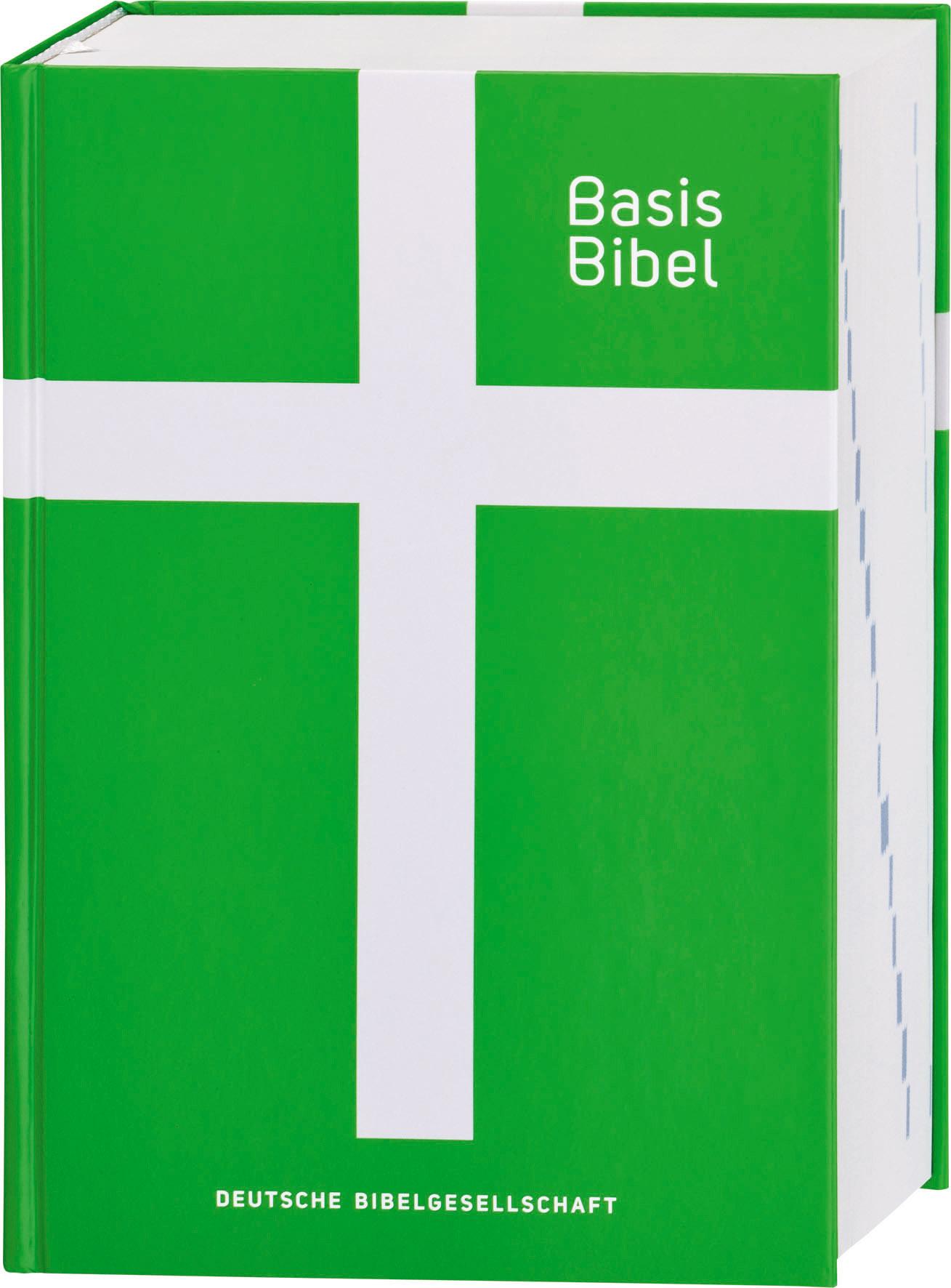 Vorderes Coverbild Basisbibel. Die Kompakte. Grün. Der moderne Bibel-Standard: neue Bibelübersetzung des AT und NT nach den Urtexten mit umfangreichen Erklärungen. Leicht lesbares Layout. In 3 modernen Farben erhältlich.