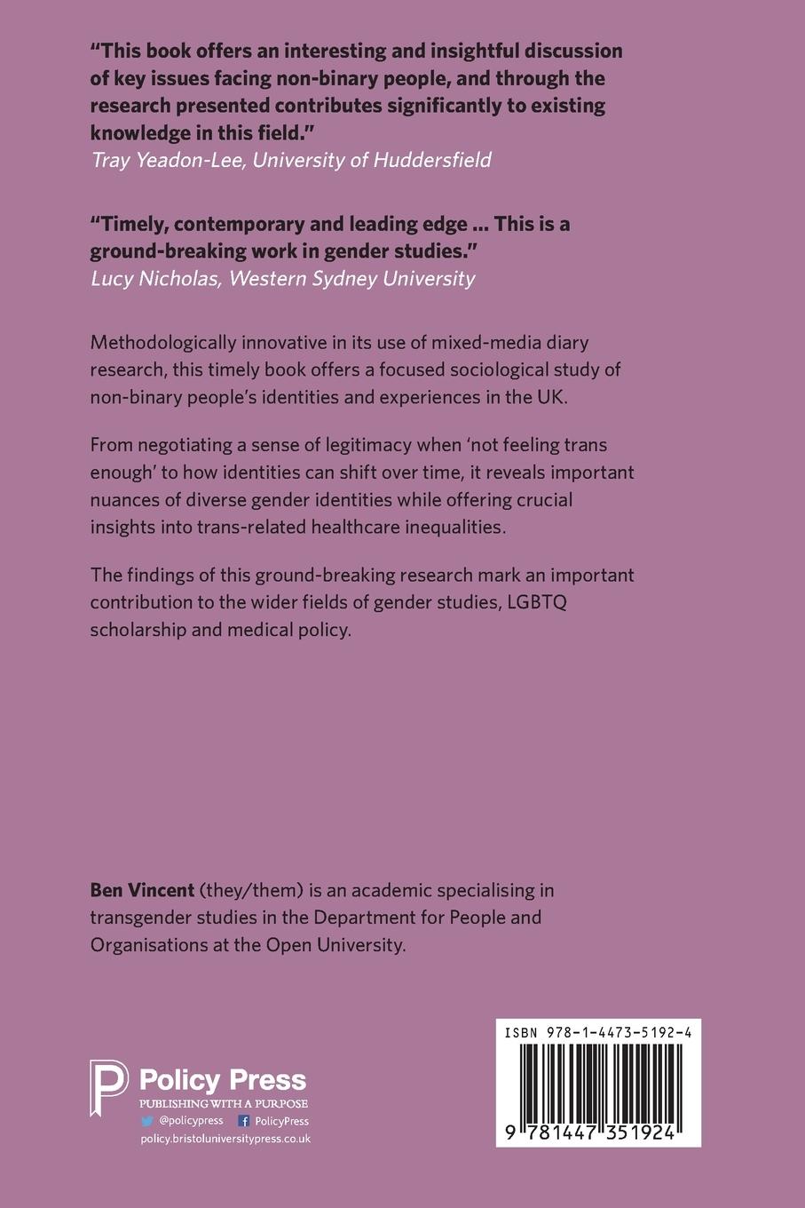 Rückseitencover Non-Binary Genders
