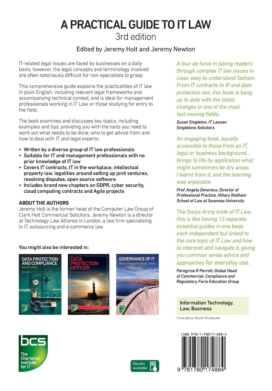 Rückseitencover A Practical Guide to IT Law
