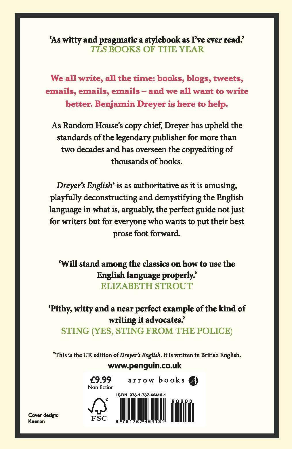 Rückseitencover Dreyer's English: An Utterly Correct Guide to Clarity and Style
