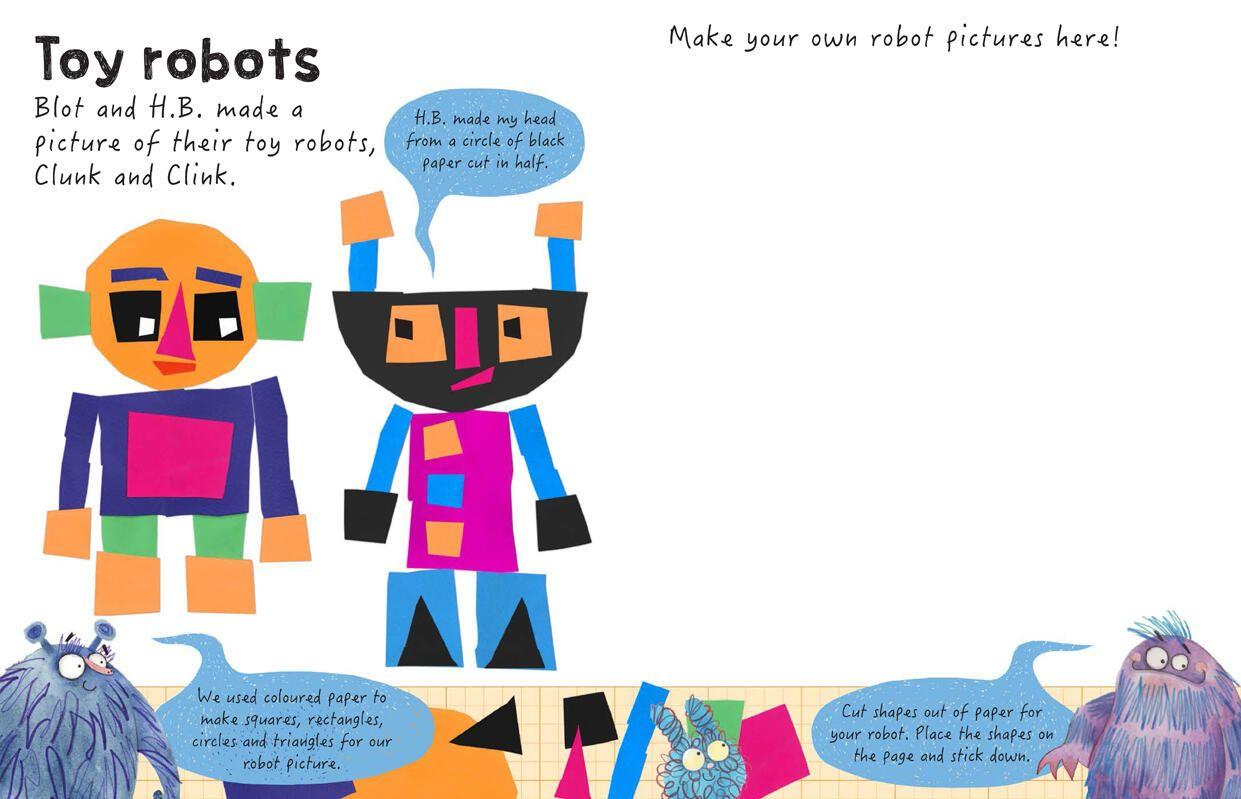 Beispielinhalt (Bild) The Scribble Monsters!: Sticking