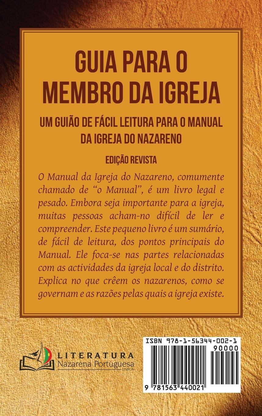 Rückseitencover Guia para o membro da igreja (edição revista 2017-2021)