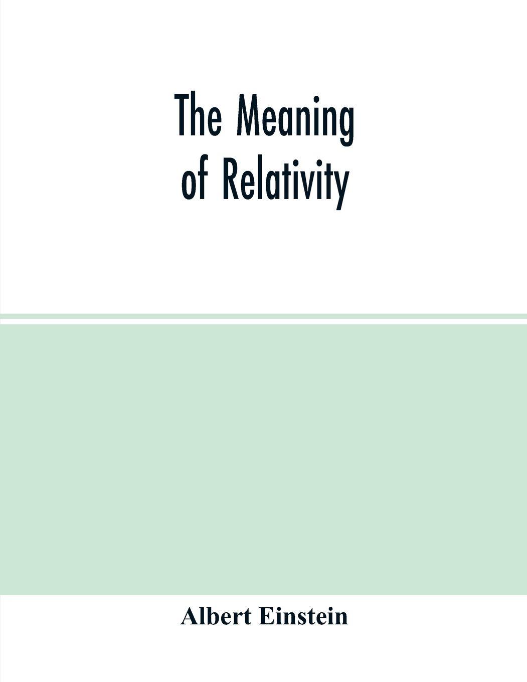 Vorderes Coverbild The meaning of relativity