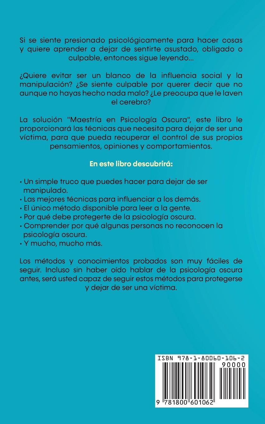 Rückseitencover Maestría en Psicología Oscura