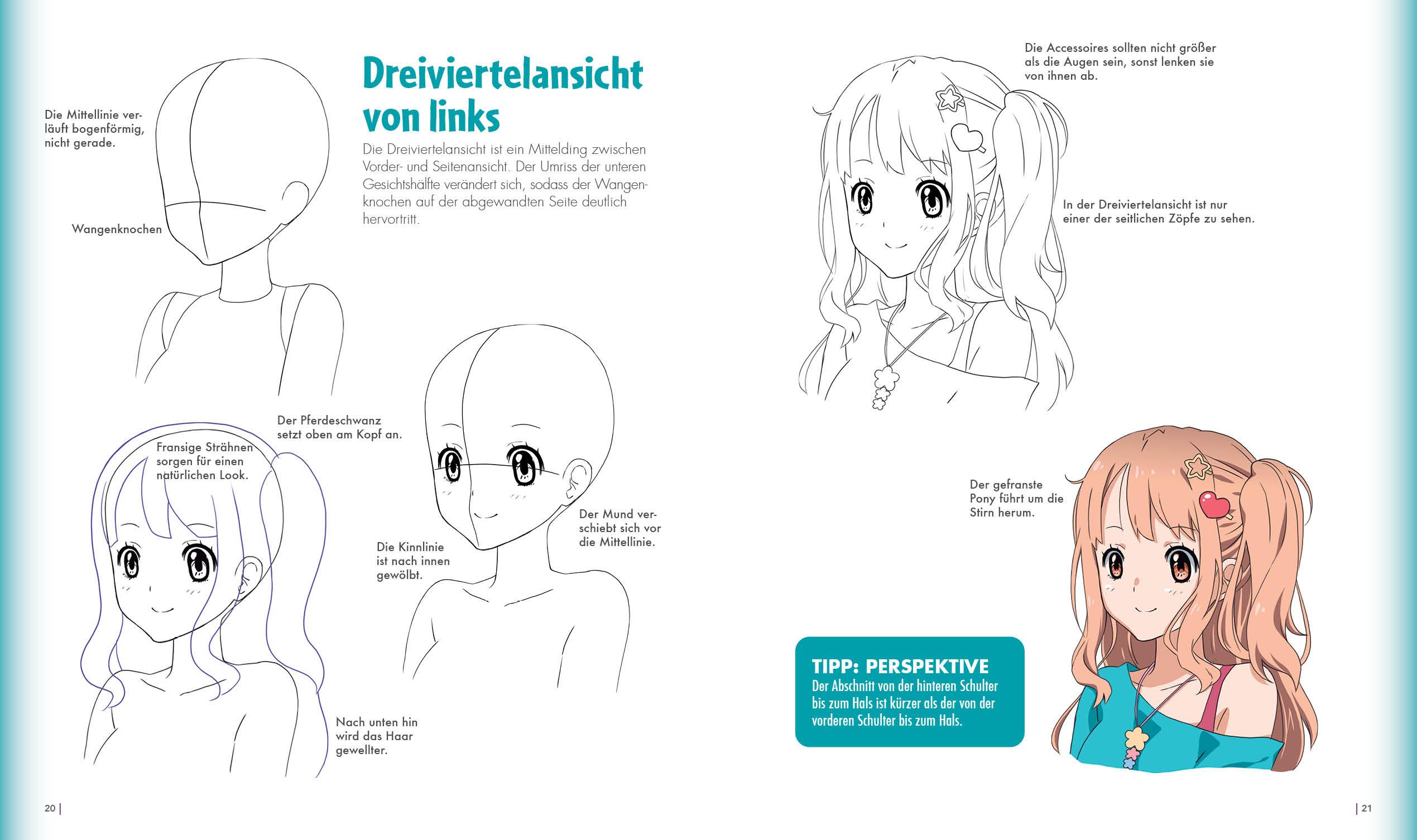 Beispielinhalt (Bild) Dein ultimativer Manga-Anime-Zeichenkurs - Fashion - Starke Charaktere in stylischen Outfits