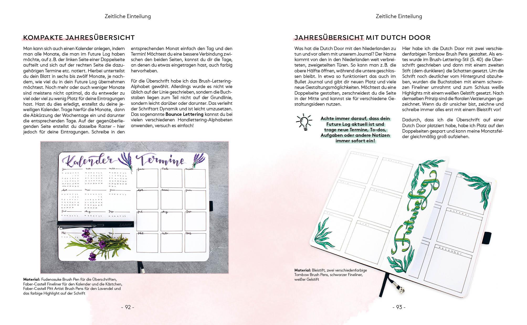 Beispielinhalt (Bild) Handletter your Journal