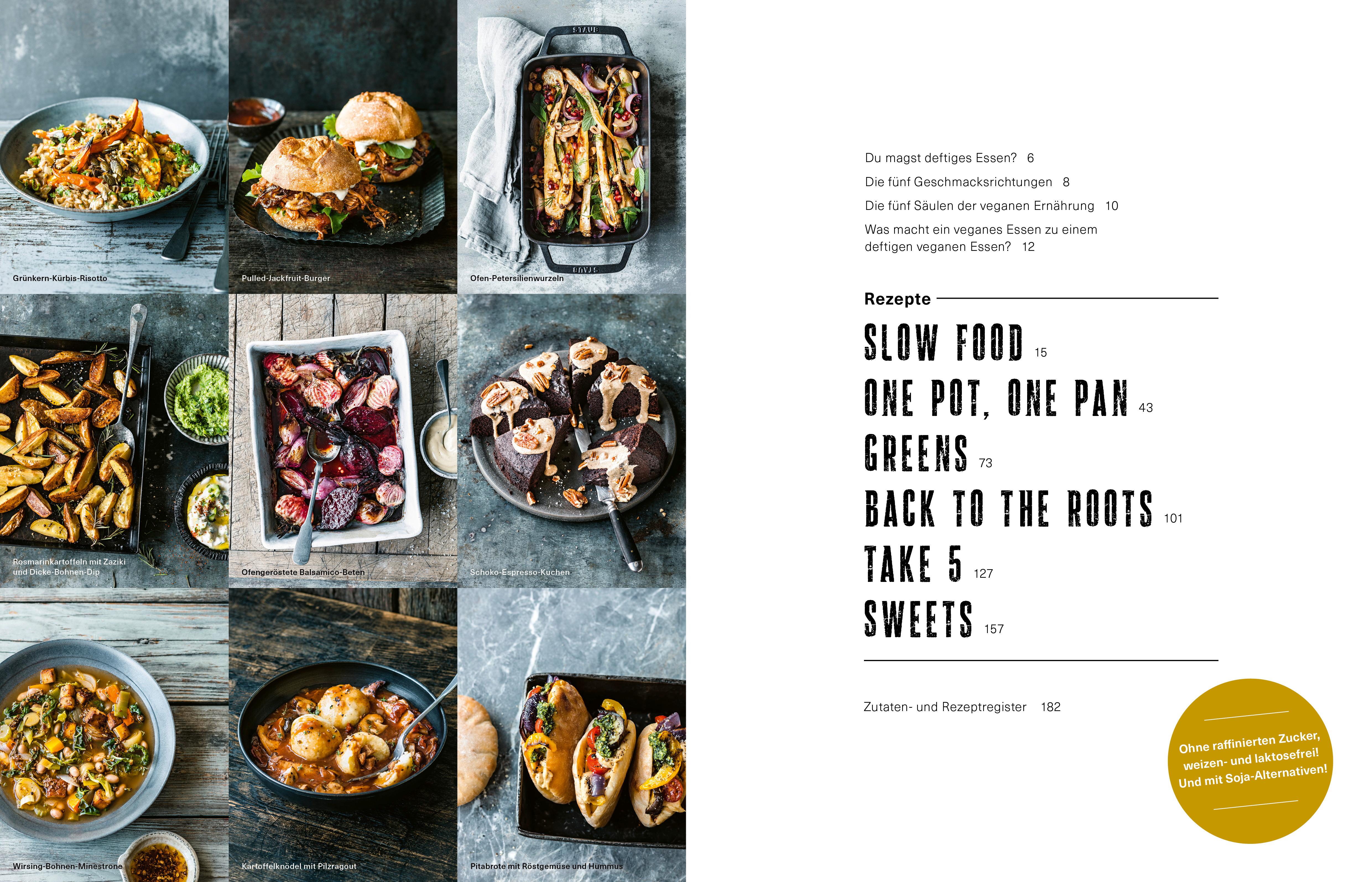 Beispielinhalt (Bild) Deftig vegan