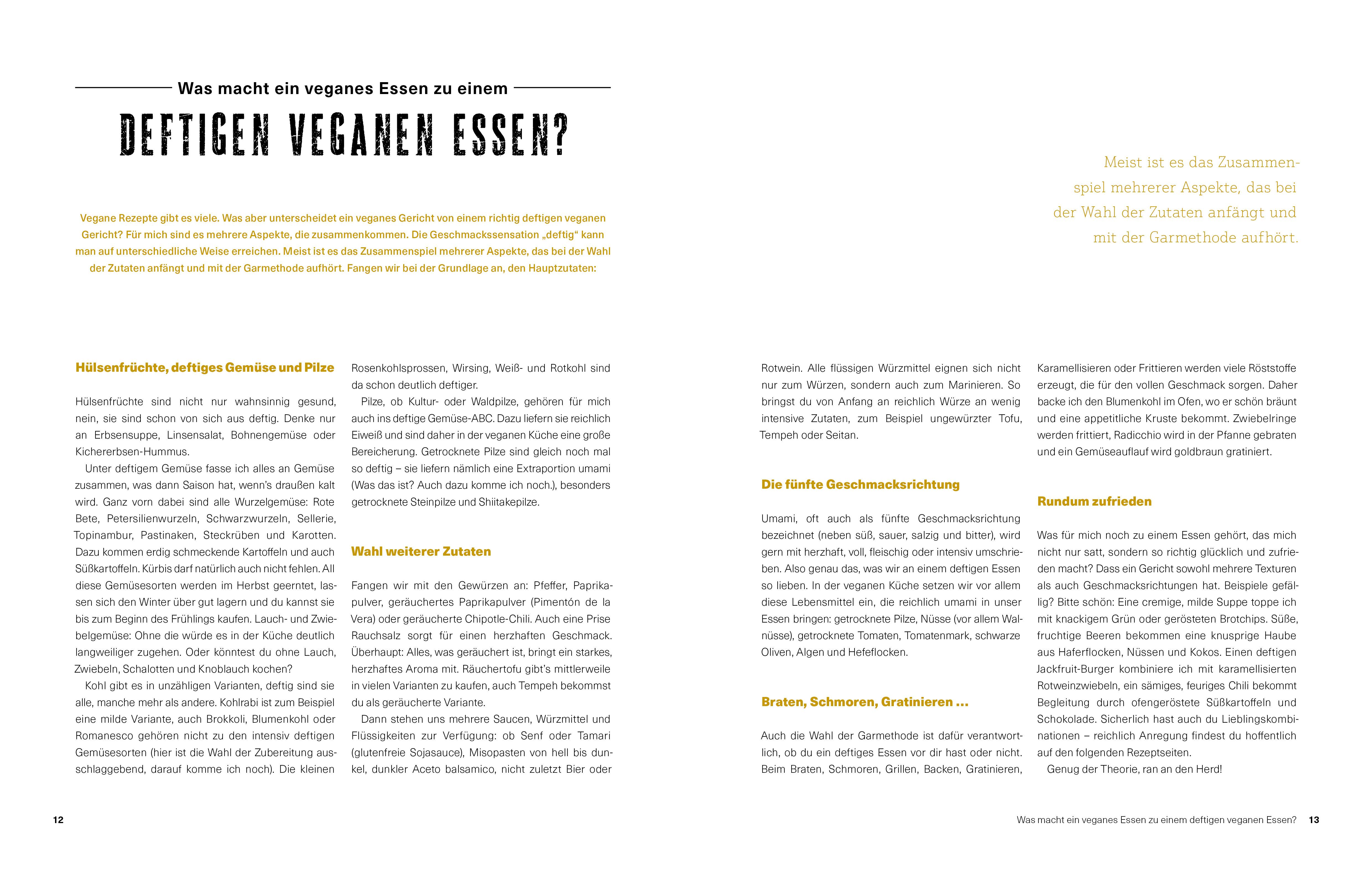 Beispielinhalt (Bild) Deftig vegan