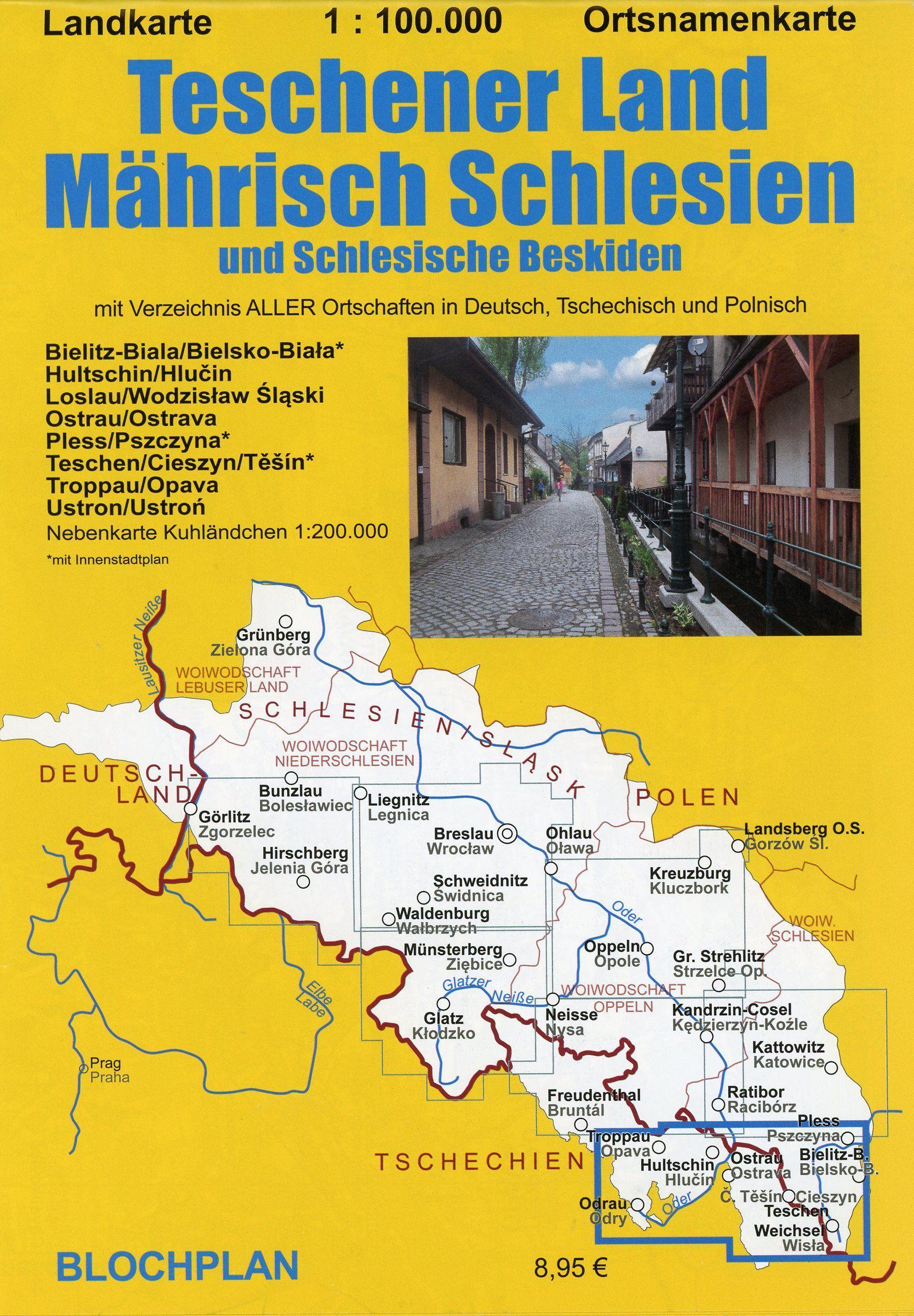 Vorderes Coverbild Landkarte Teschener Land/Mährisch Schlesien