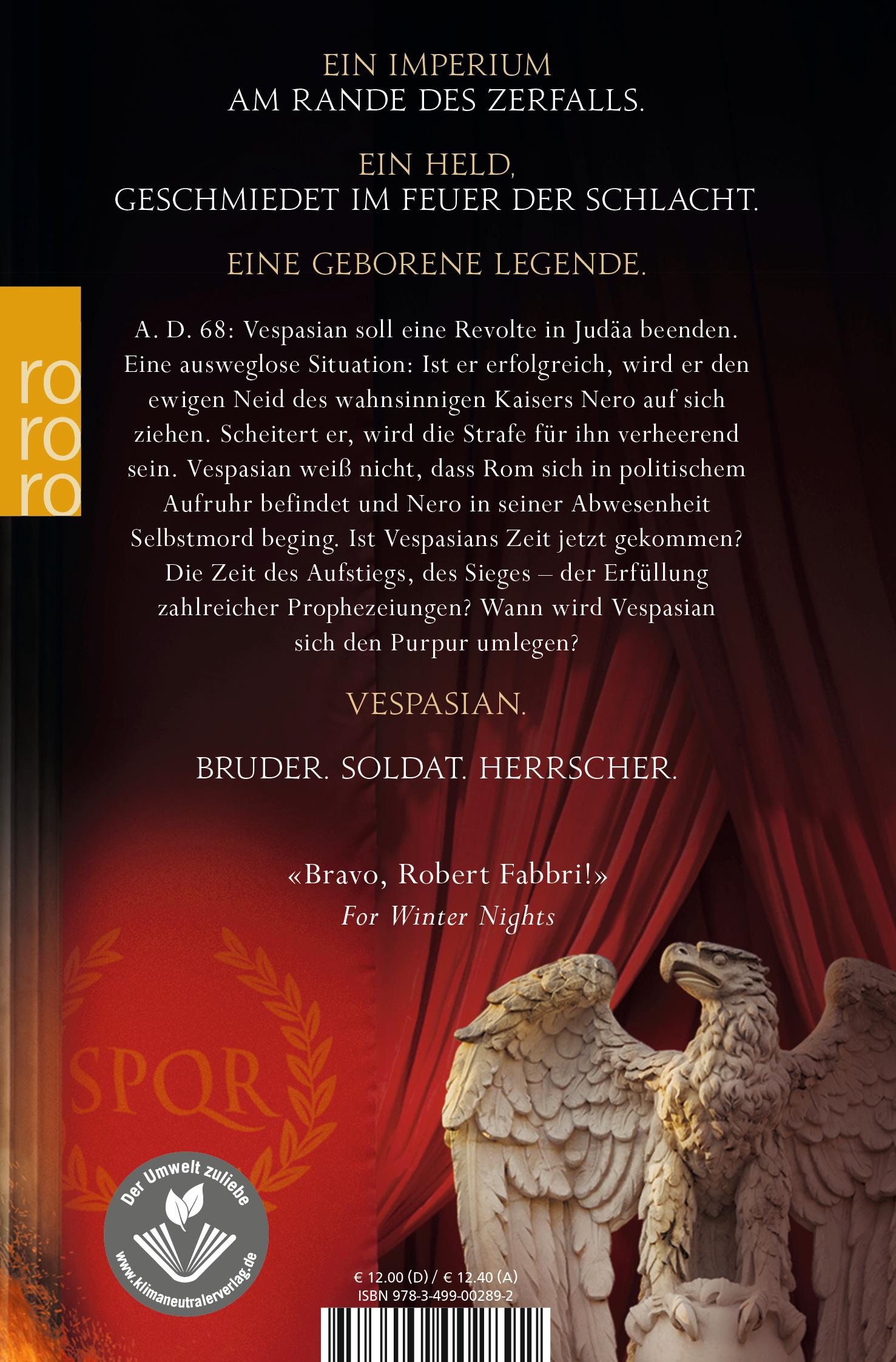 Rückseitencover Vespasian: Kaiser von Rom
