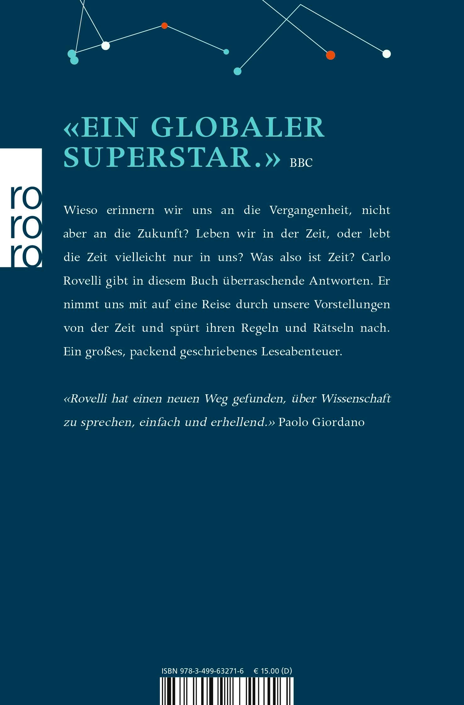 Rückseitencover Die Ordnung der Zeit