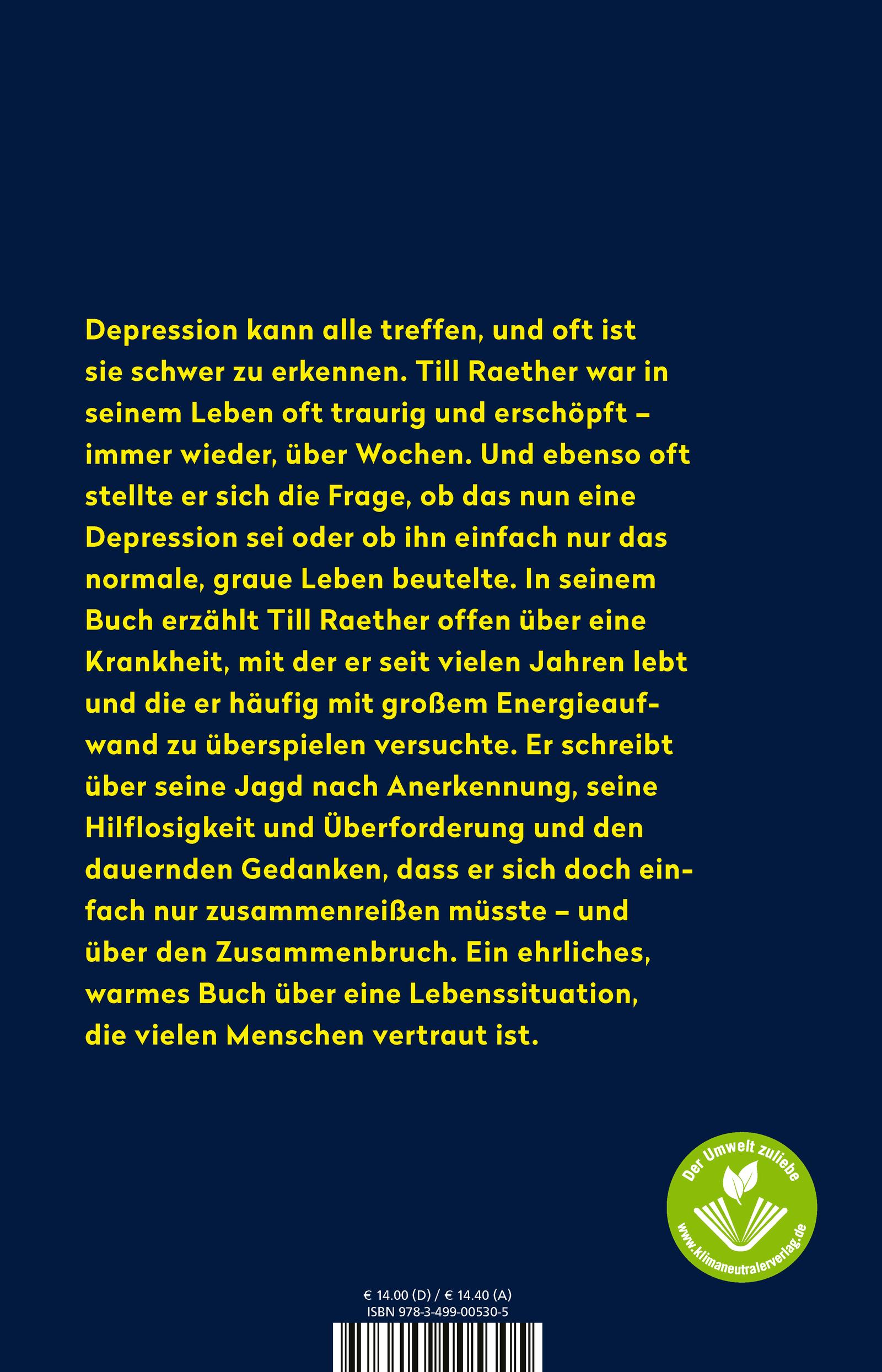 Rückseitencover Bin ich schon depressiv, oder ist das noch das Leben?