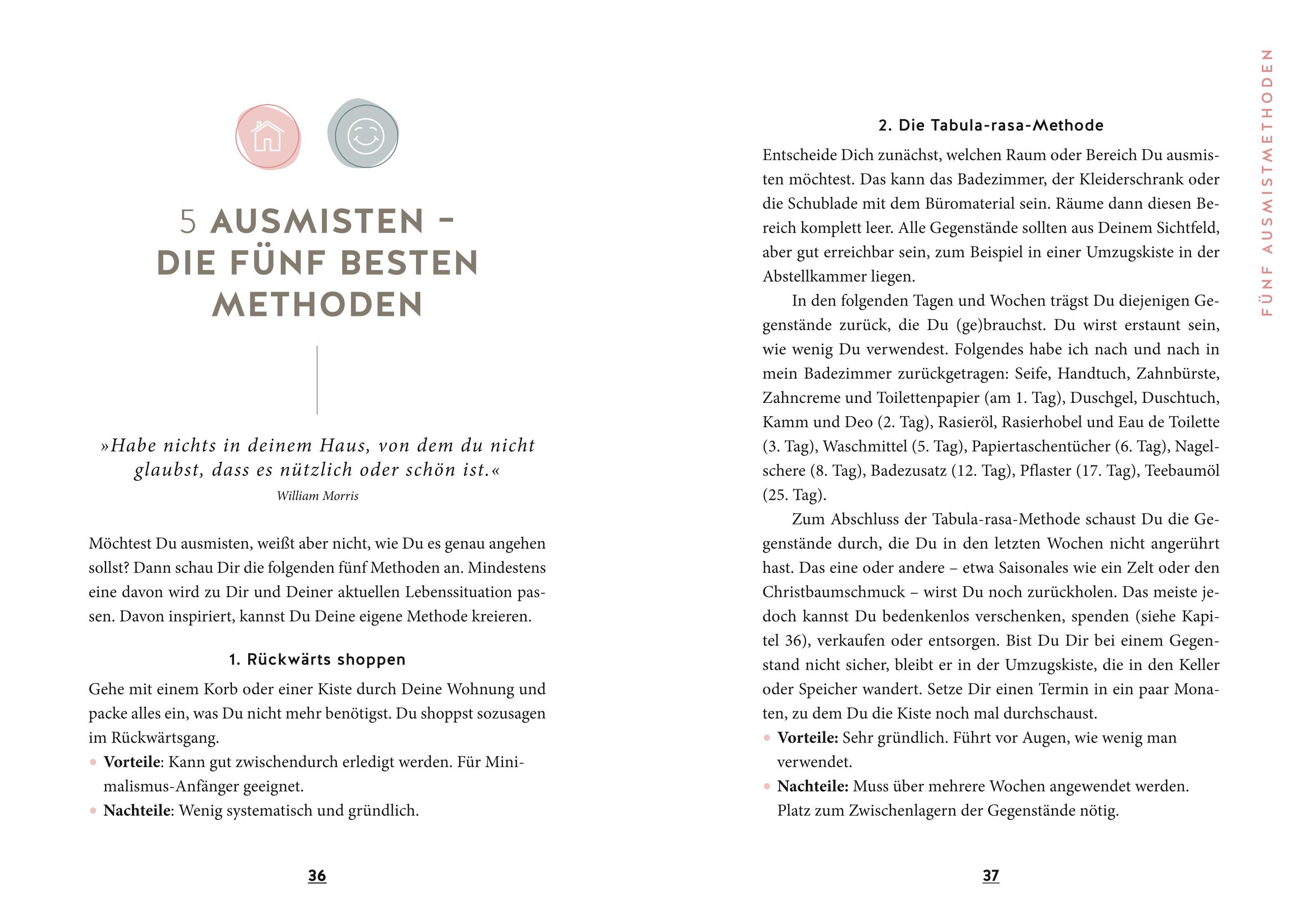 Beispielinhalt (Bild) Das Minimalismus-Projekt