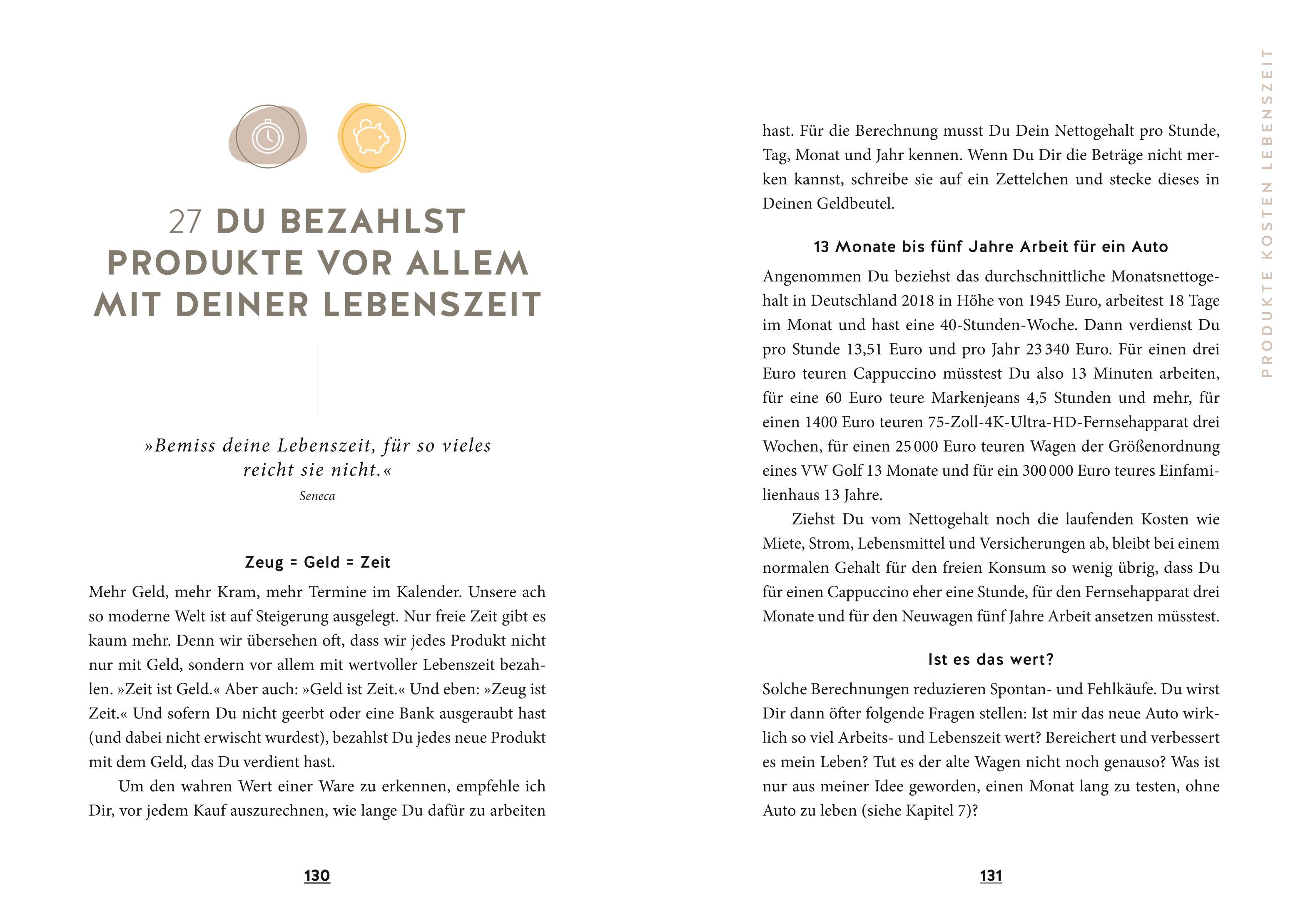 Beispielinhalt (Bild) Das Minimalismus-Projekt