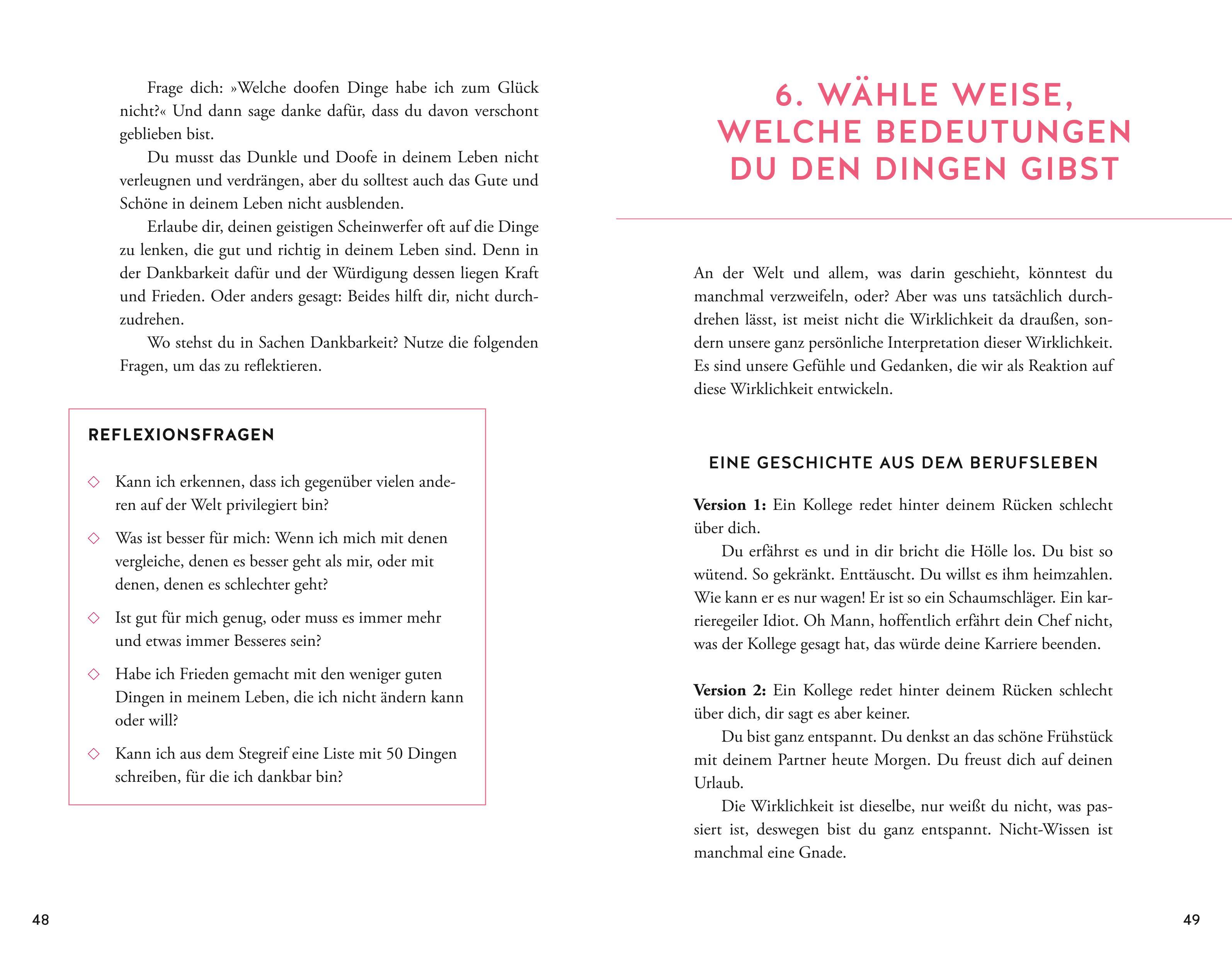 Beispielinhalt (Bild) Die Kunst, in schwierigen Zeiten nicht durchzudrehen