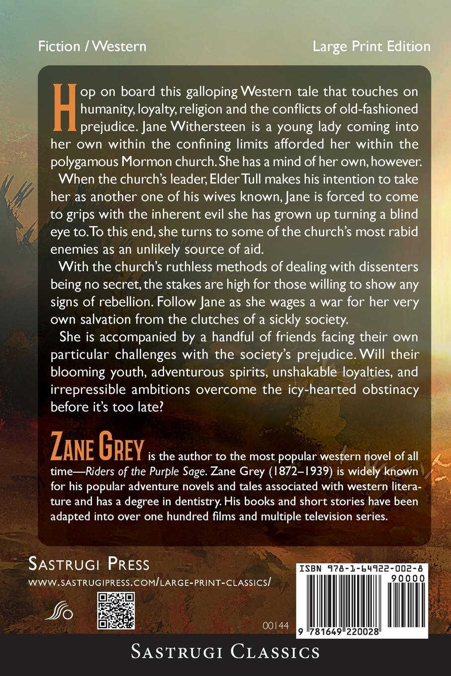 Rückseitencover Riders of the Purple Sage (Annotated) LARGE PRINT