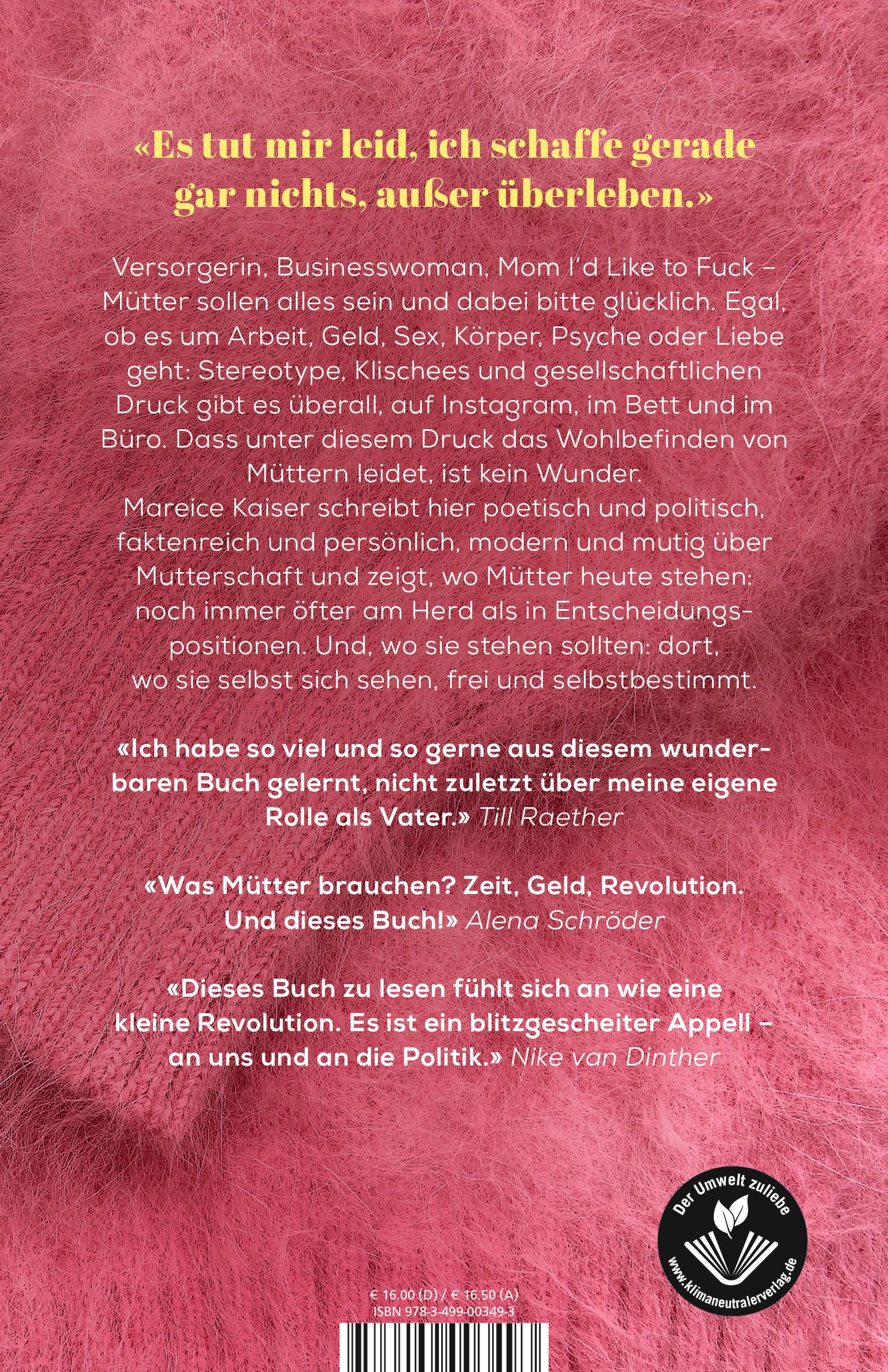 Rückseitencover Das Unwohlsein der modernen Mutter