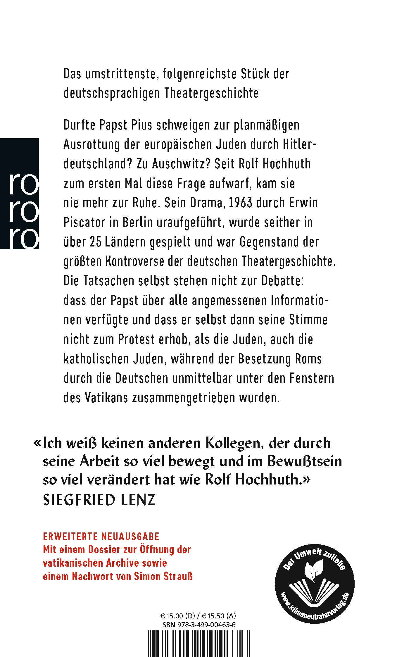 Rückseitencover Der Stellvertreter
