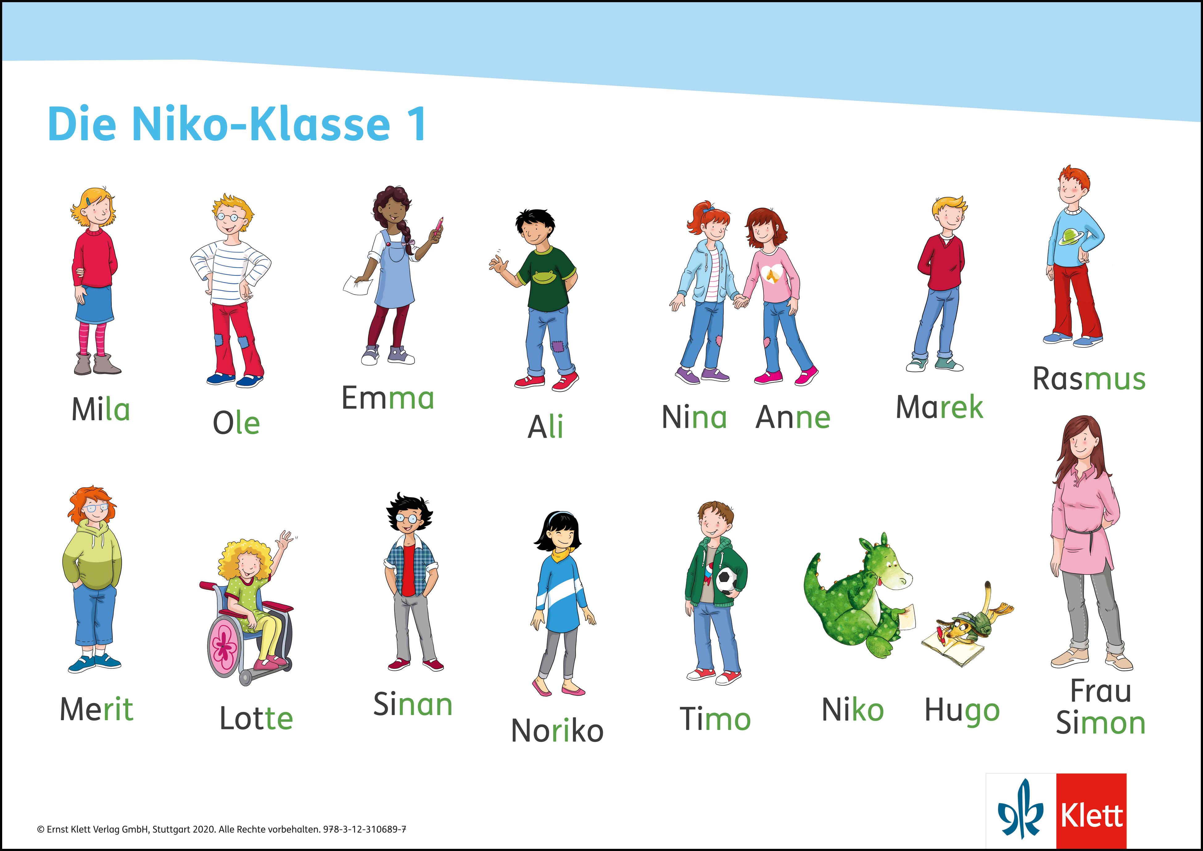 Vorderes Coverbild Niko 1. Laut- und Methodenposter (VE 6) Klasse 1