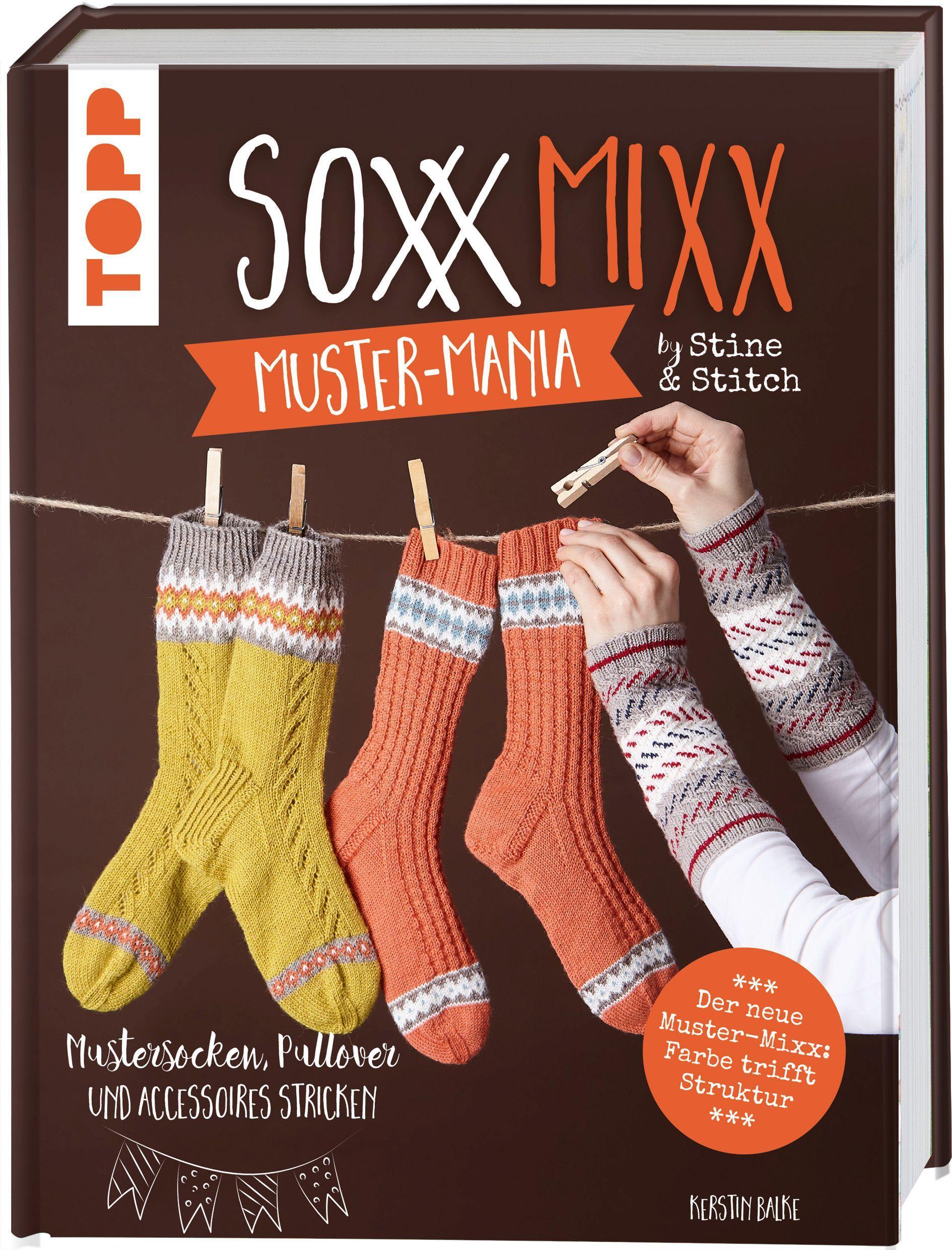 Vorderes Coverbild SoxxMixx. Muster-Mania by Stine & Stitch
