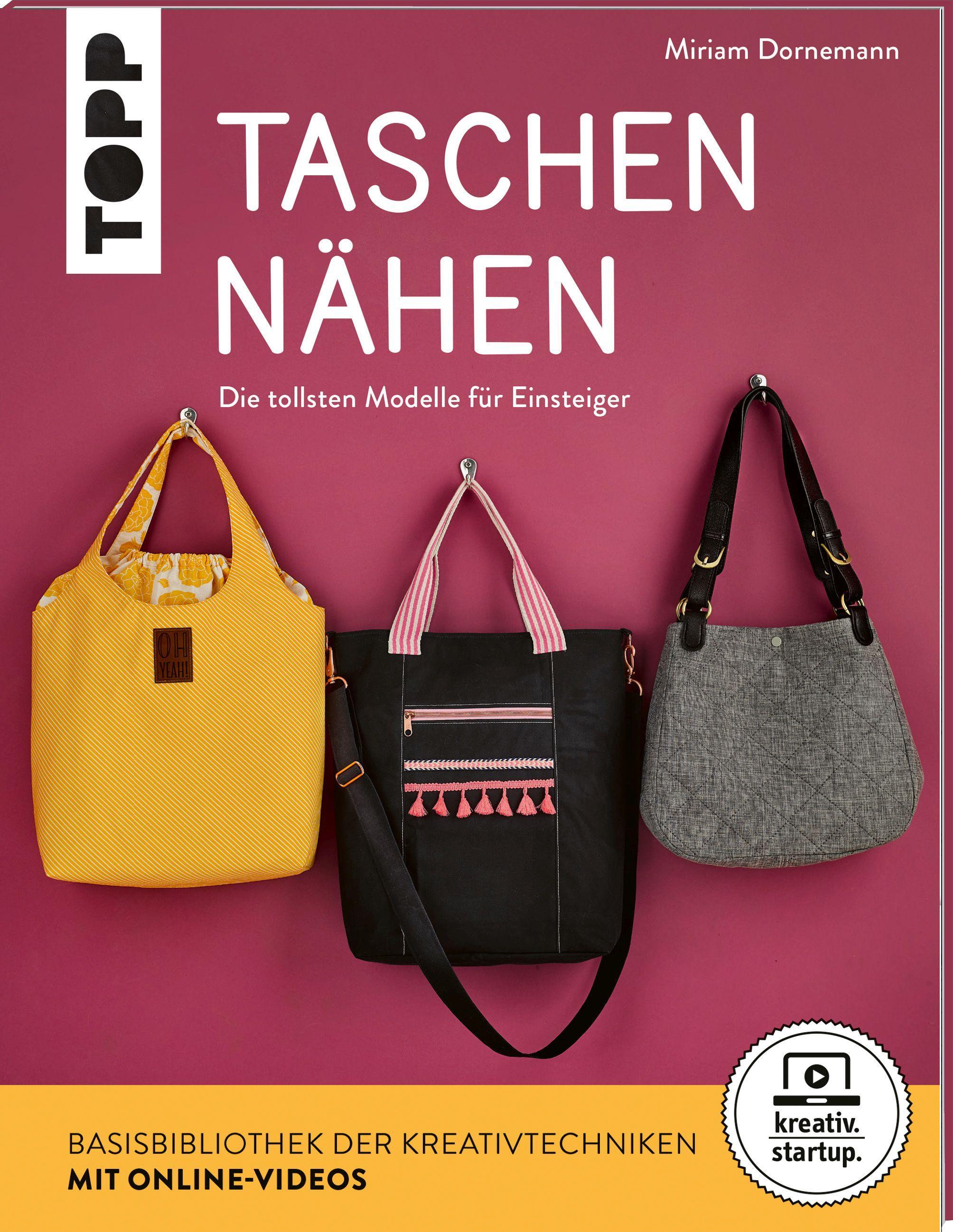 Vorderes Coverbild Taschen nähen (kreativ.startup.)