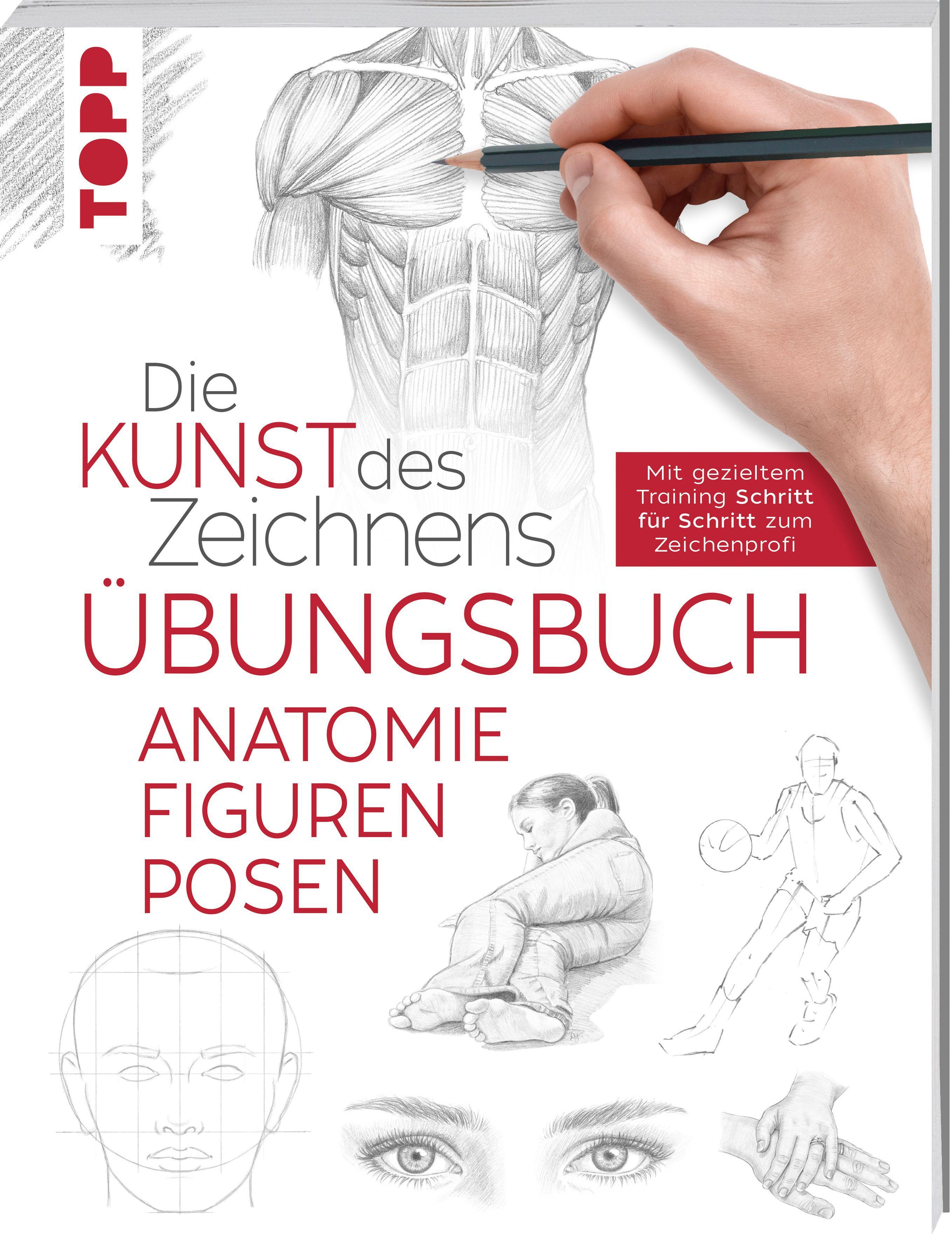 Vorderes Coverbild Die Kunst des Zeichnens - Anatomie Figuren Posen Übungsbuch