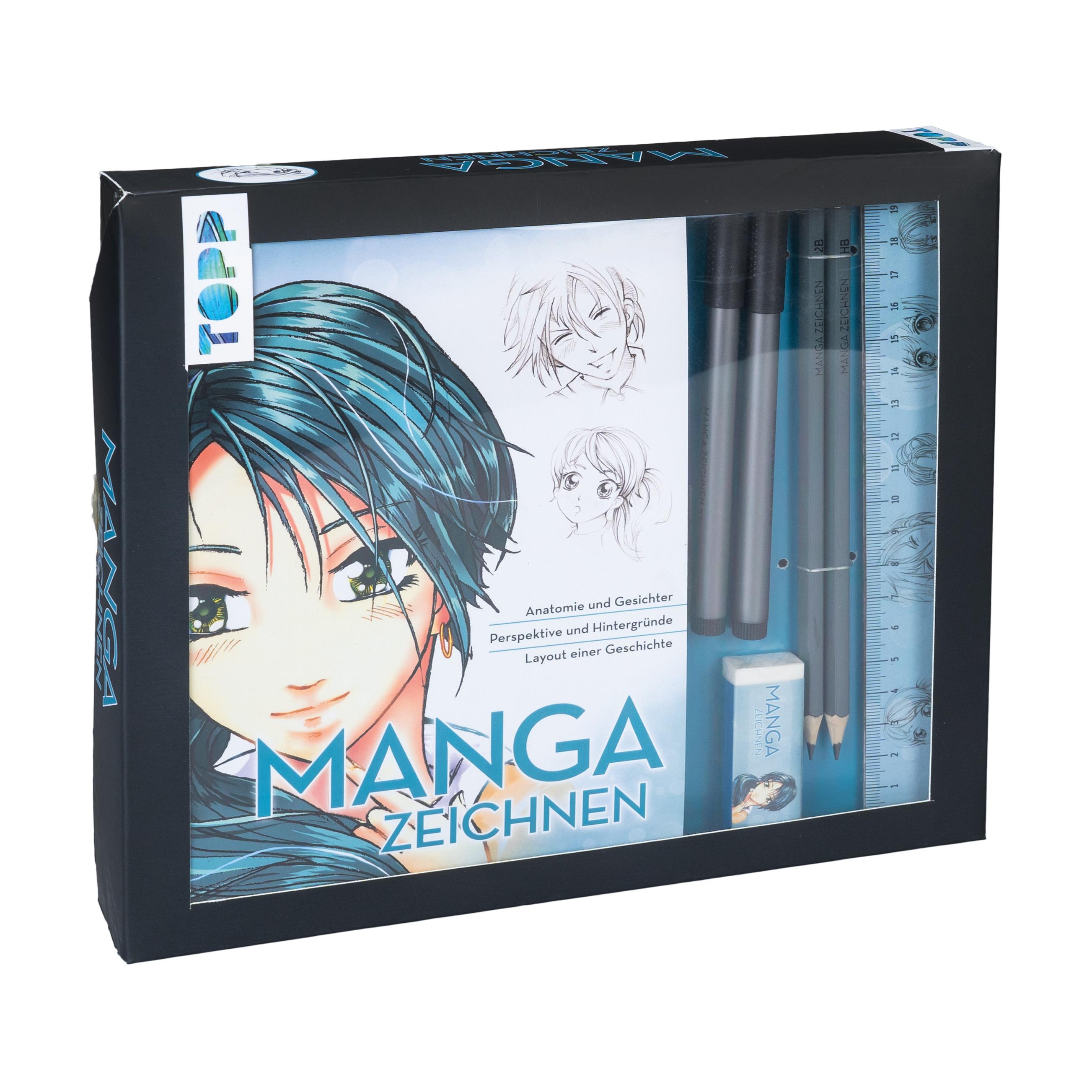 Vorderes Coverbild Kreativ-Set Manga zeichnen