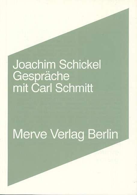 Vorderes Coverbild Gespräche mit Carl Schmitt