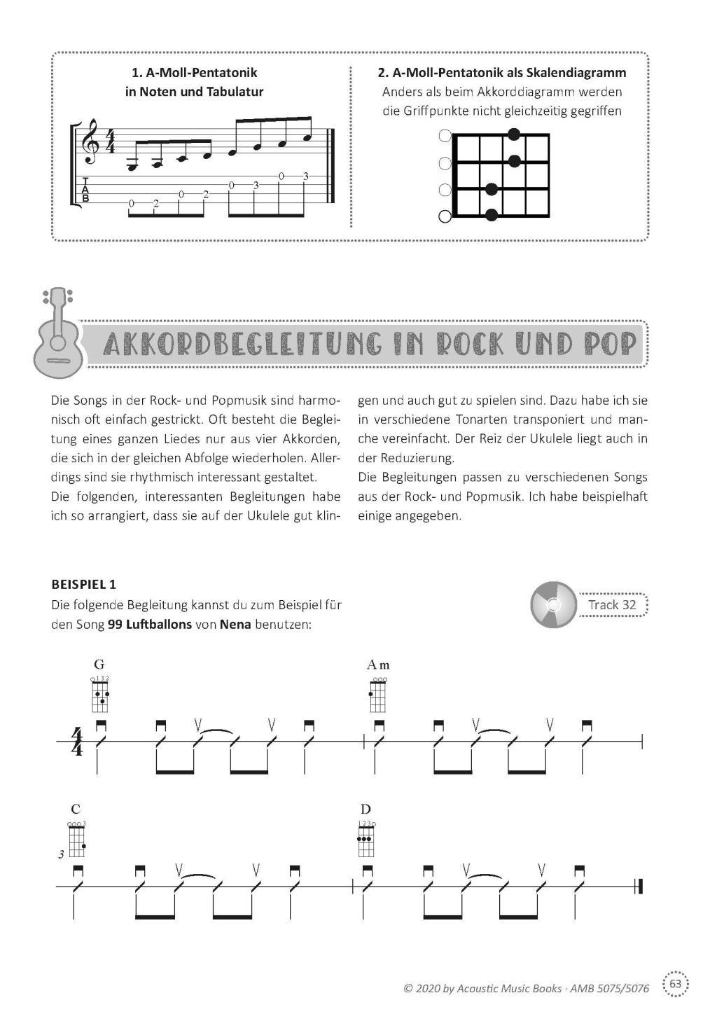 Beispielinhalt (Bild) Spielend Ukulele lernen.